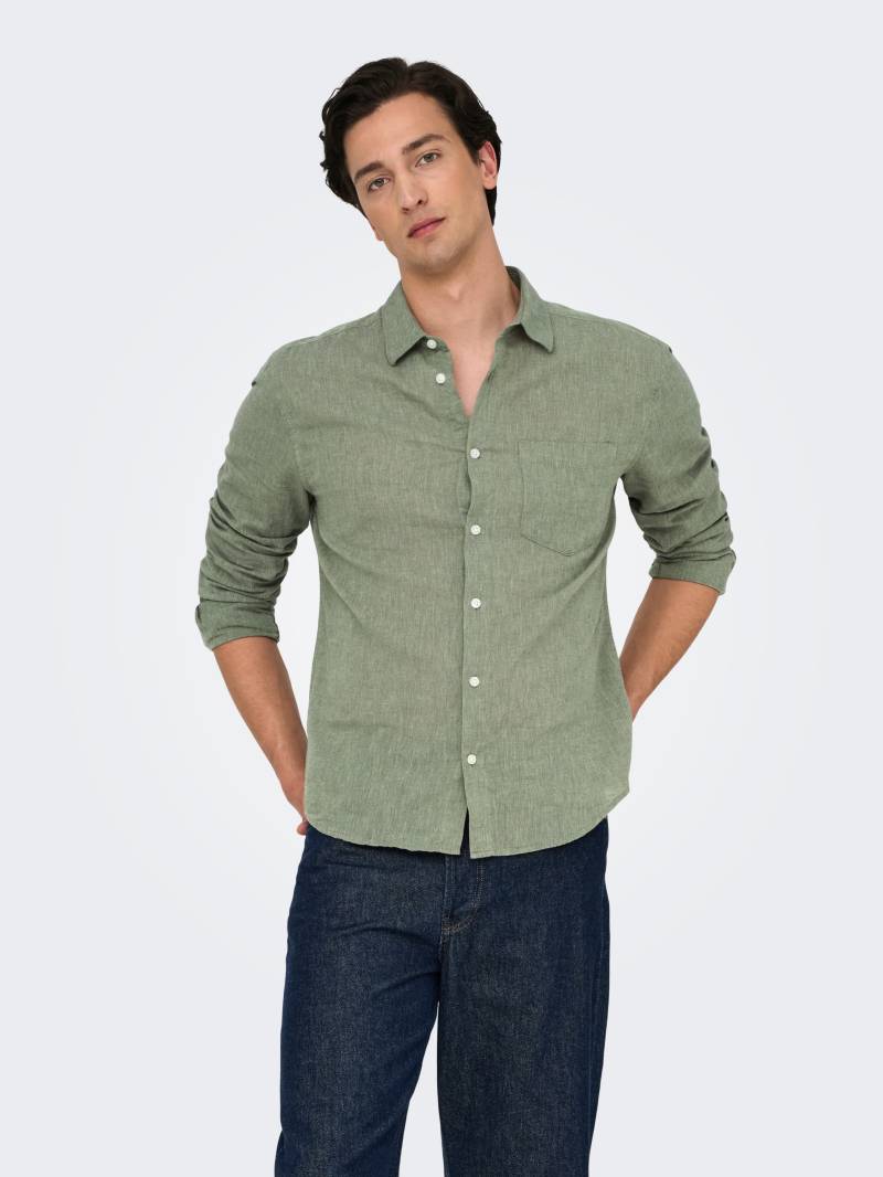 ONLY & SONS Langarmhemd »ONSCAIDEN LIFE REG LS 1 PKT SHIRT NOOS« von ONLY & SONS
