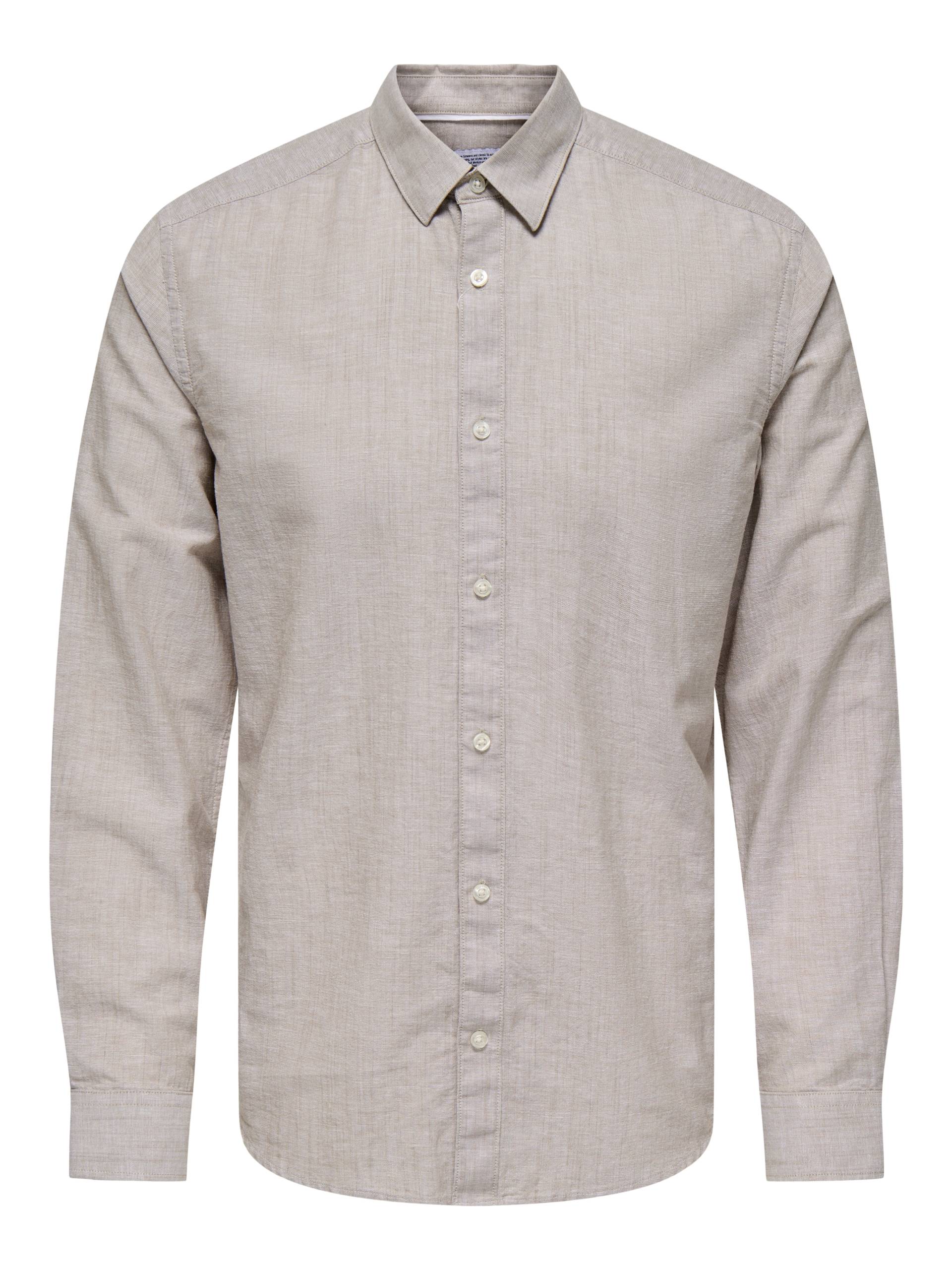 ONLY & SONS Langarmhemd »ONSCANTLEY LIFE LS SOLID LINEN SHIR OTL« von ONLY & SONS