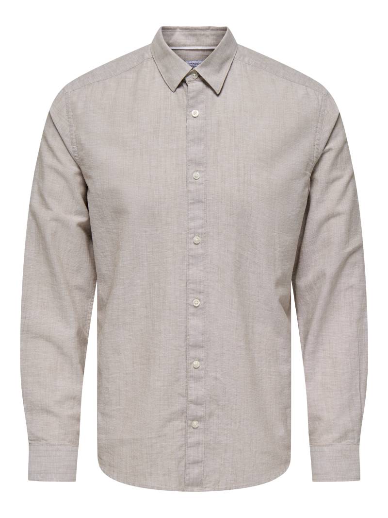 ONLY & SONS Langarmhemd »ONSCANTLEY LIFE LS SOLID LINEN SHIR OTL« von ONLY & SONS