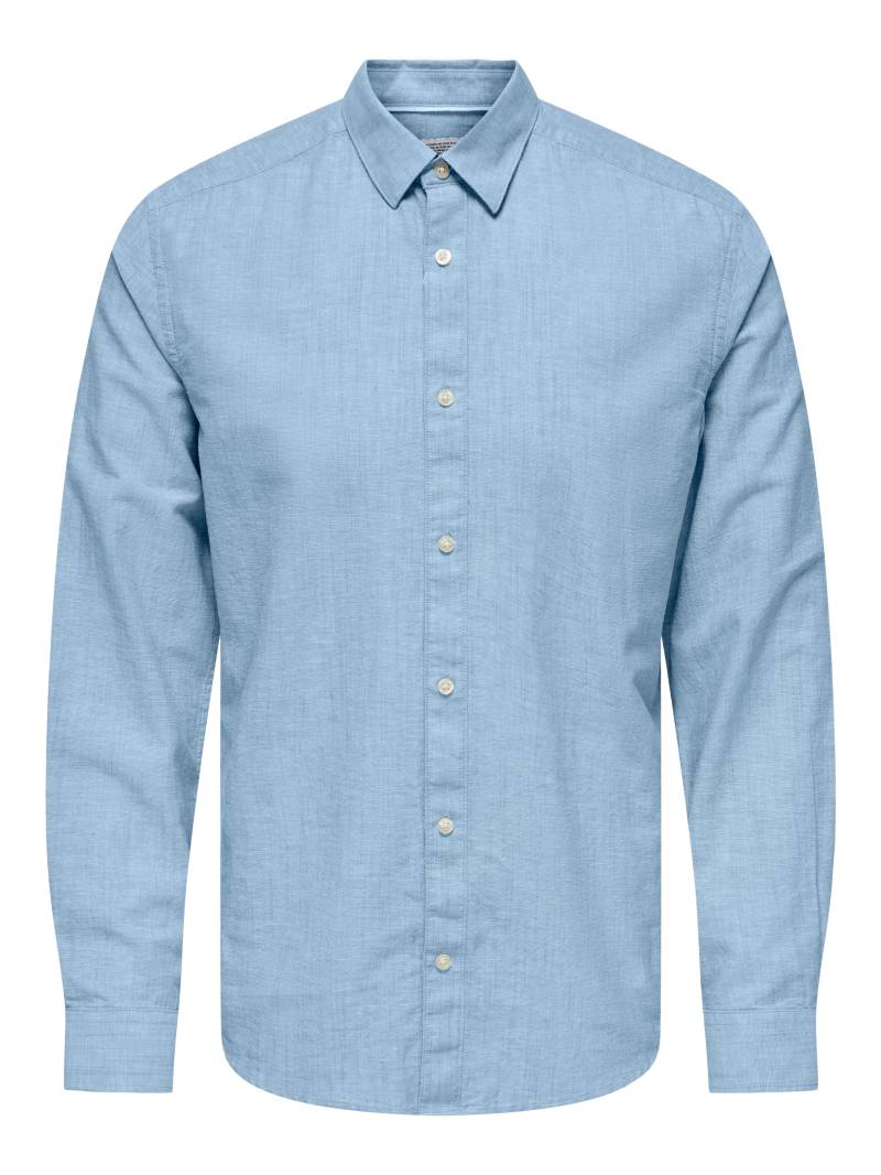 ONLY & SONS Langarmhemd »ONSCANTLEY LIFE LS SOLID LINEN SHIR OTL« von ONLY & SONS