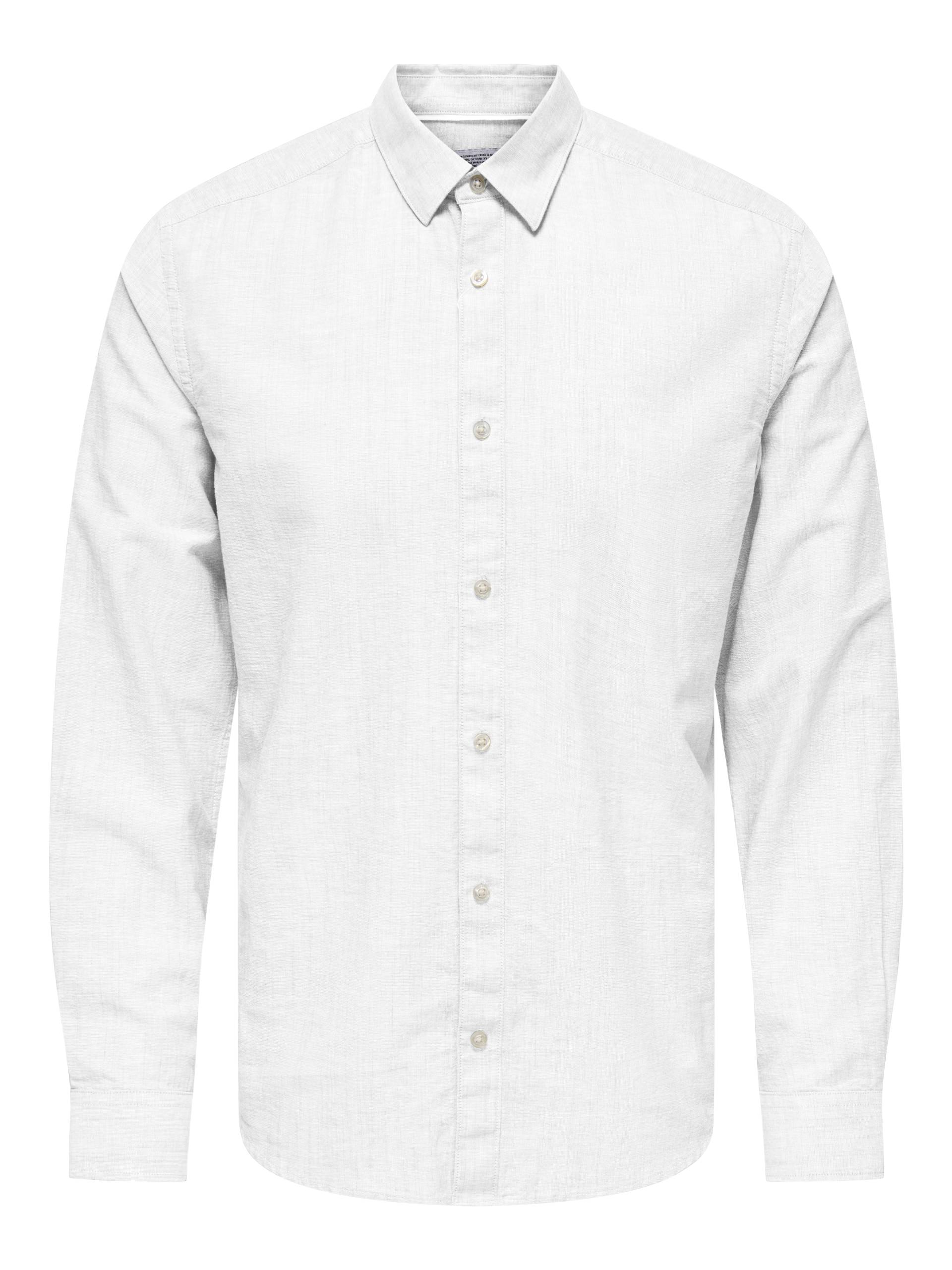 ONLY & SONS Langarmhemd »ONSCANTLEY LIFE LS SOLID LINEN SHIR OTL« von ONLY & SONS