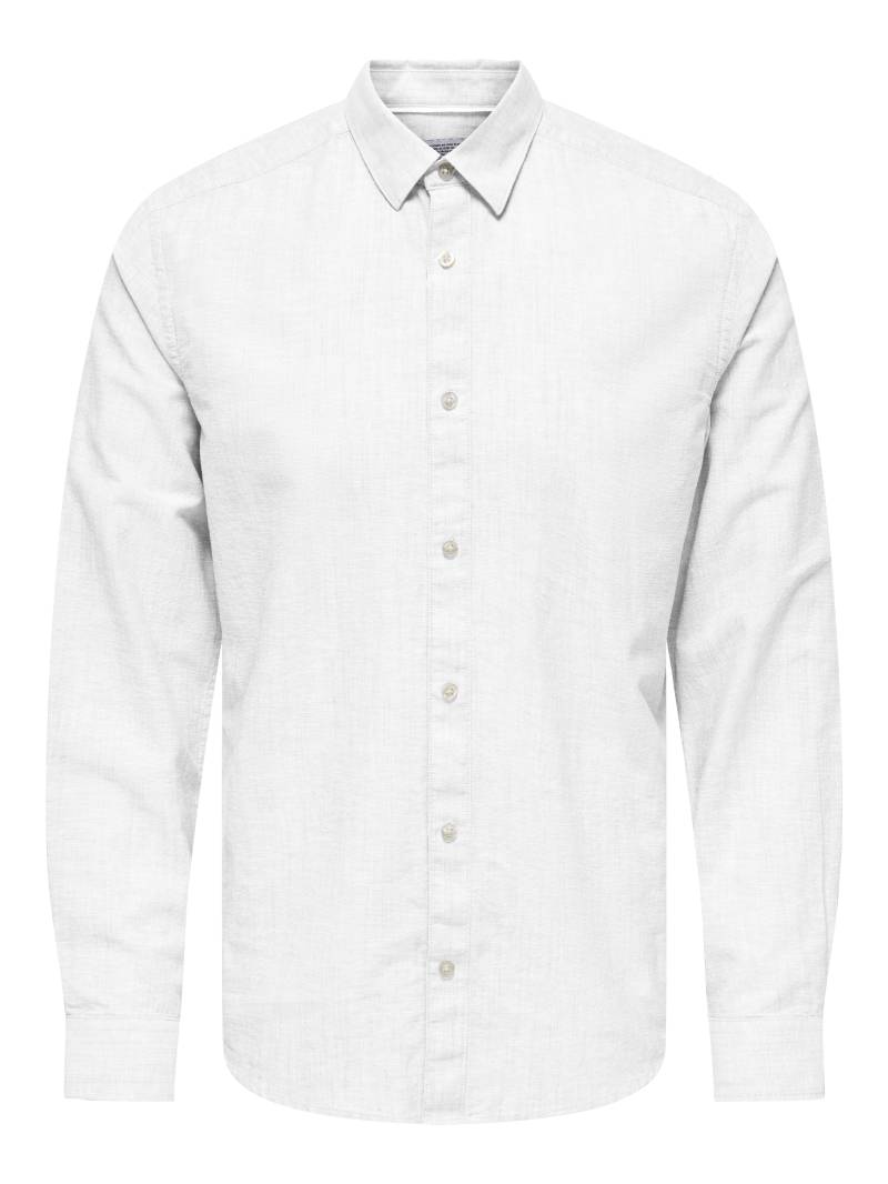 ONLY & SONS Langarmhemd »ONSCANTLEY LIFE LS SOLID LINEN SHIR OTL« von ONLY & SONS