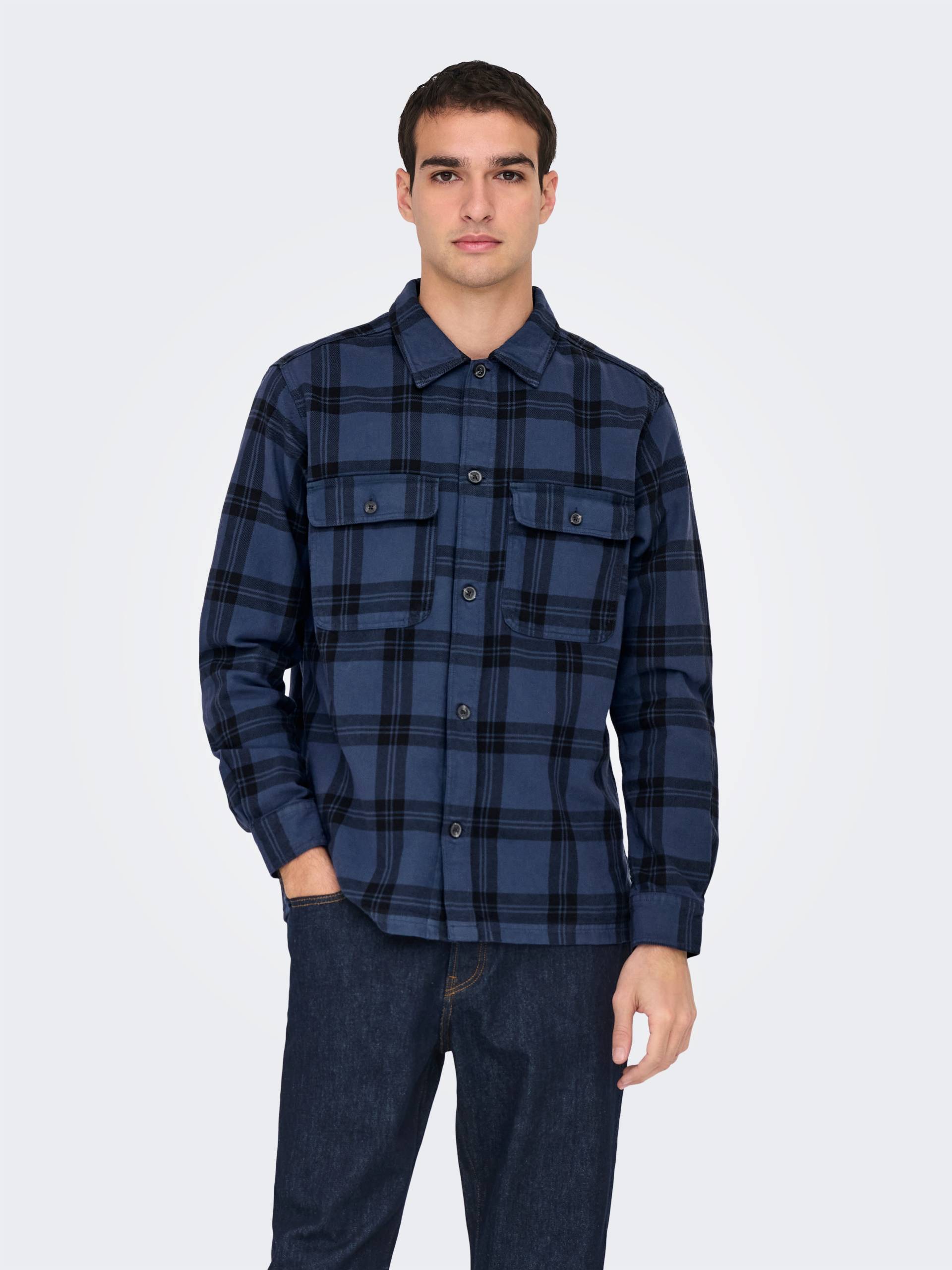 ONLY & SONS Langarmhemd »ONSOLIVER TWILL OVERDYE OVERSHIRT BF« von ONLY & SONS
