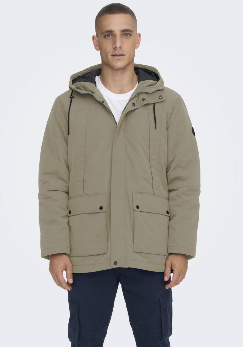 ONLY & SONS Langjacke »ONSJAYDEN PARKA NOOS OTW VD«, mit Kapuze von ONLY & SONS