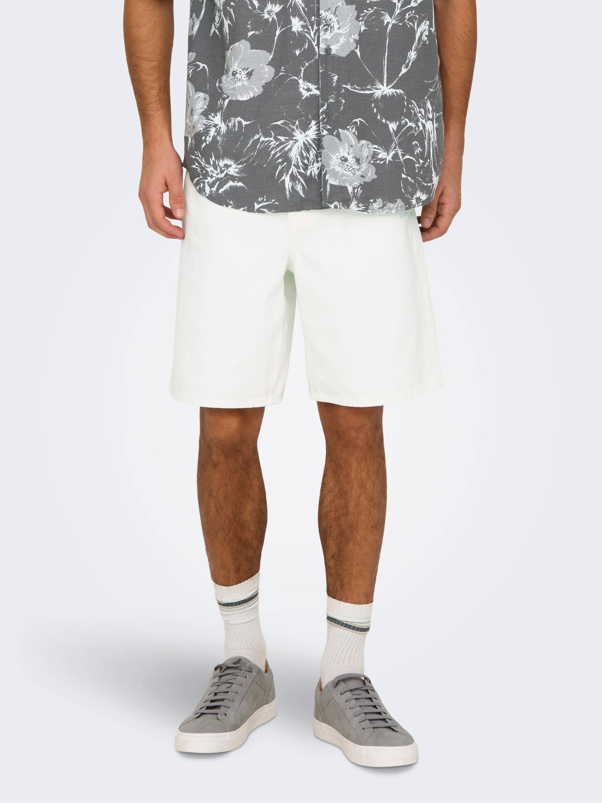 ONLY & SONS Shorts »ONSFADE LOOSE WHITE 1662 PIM DNM SHORTS« von ONLY & SONS