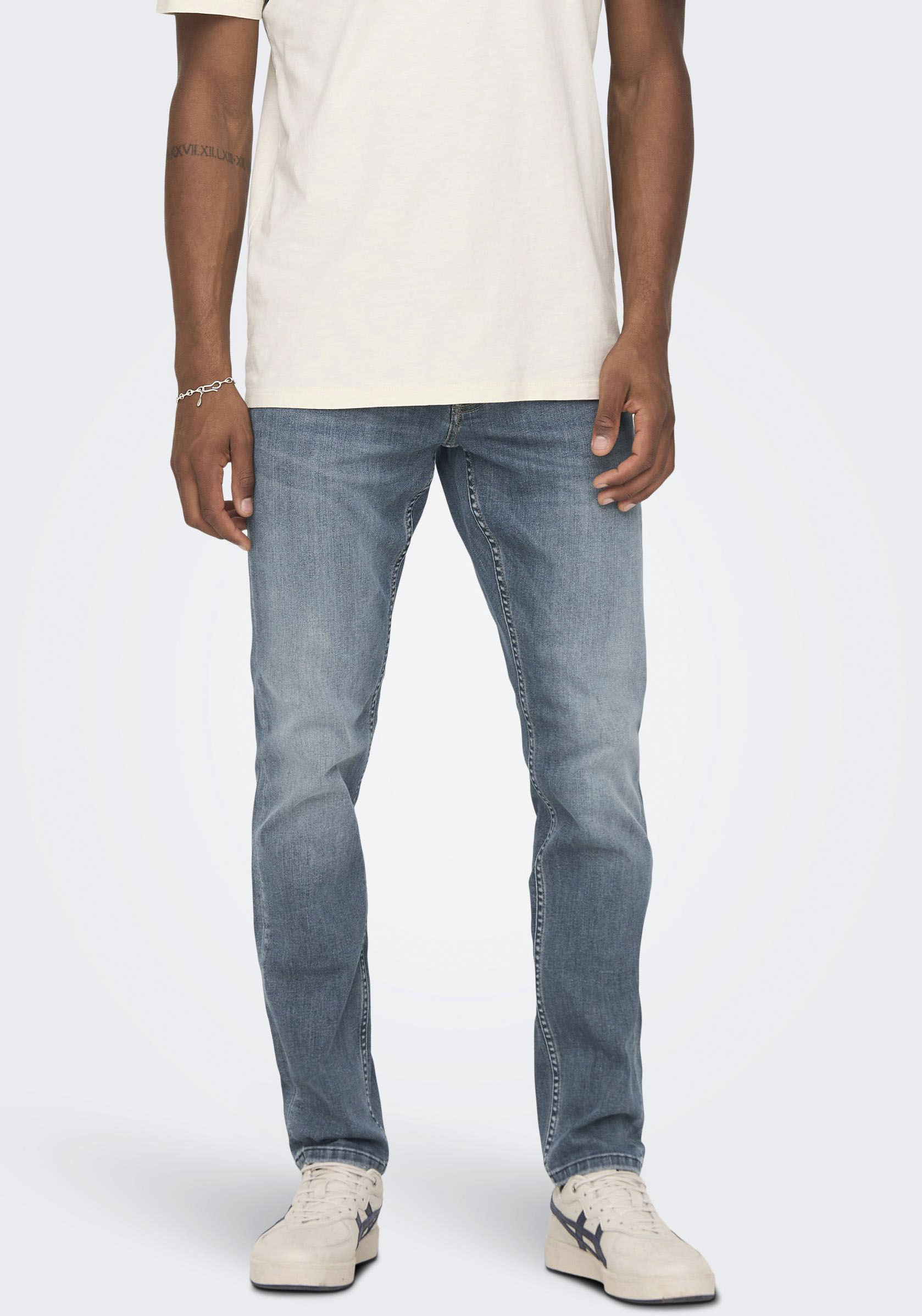 ONLY & SONS Slim-fit-Jeans »OS ONSLOOM SLIM BLUE GREY 40«, mit Destroyed Effekt ONLY & SONS Slim-fit-Jeans »OS ONSLOOM SLIM BLUE GREY 40«, mit Destroyed Effekt von ONLY & SONS