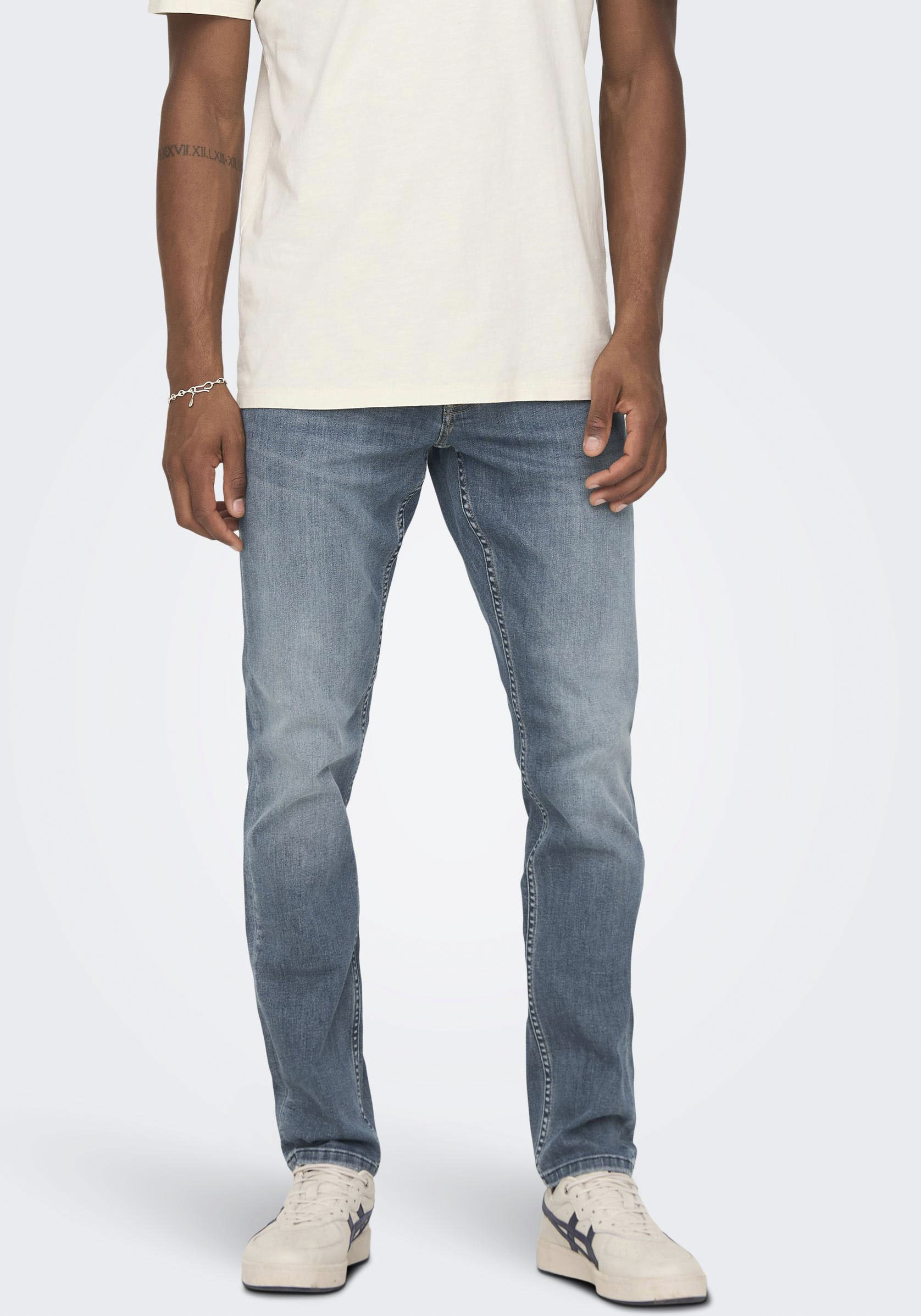 ONLY & SONS Slim-fit-Jeans »OS ONSLOOM SLIM BLUE GREY 40«, mit Destroyed Effekt ONLY & SONS Slim-fit-Jeans »OS ONSLOOM SLIM BLUE GREY 40«, mit Destroyed Effekt von ONLY & SONS