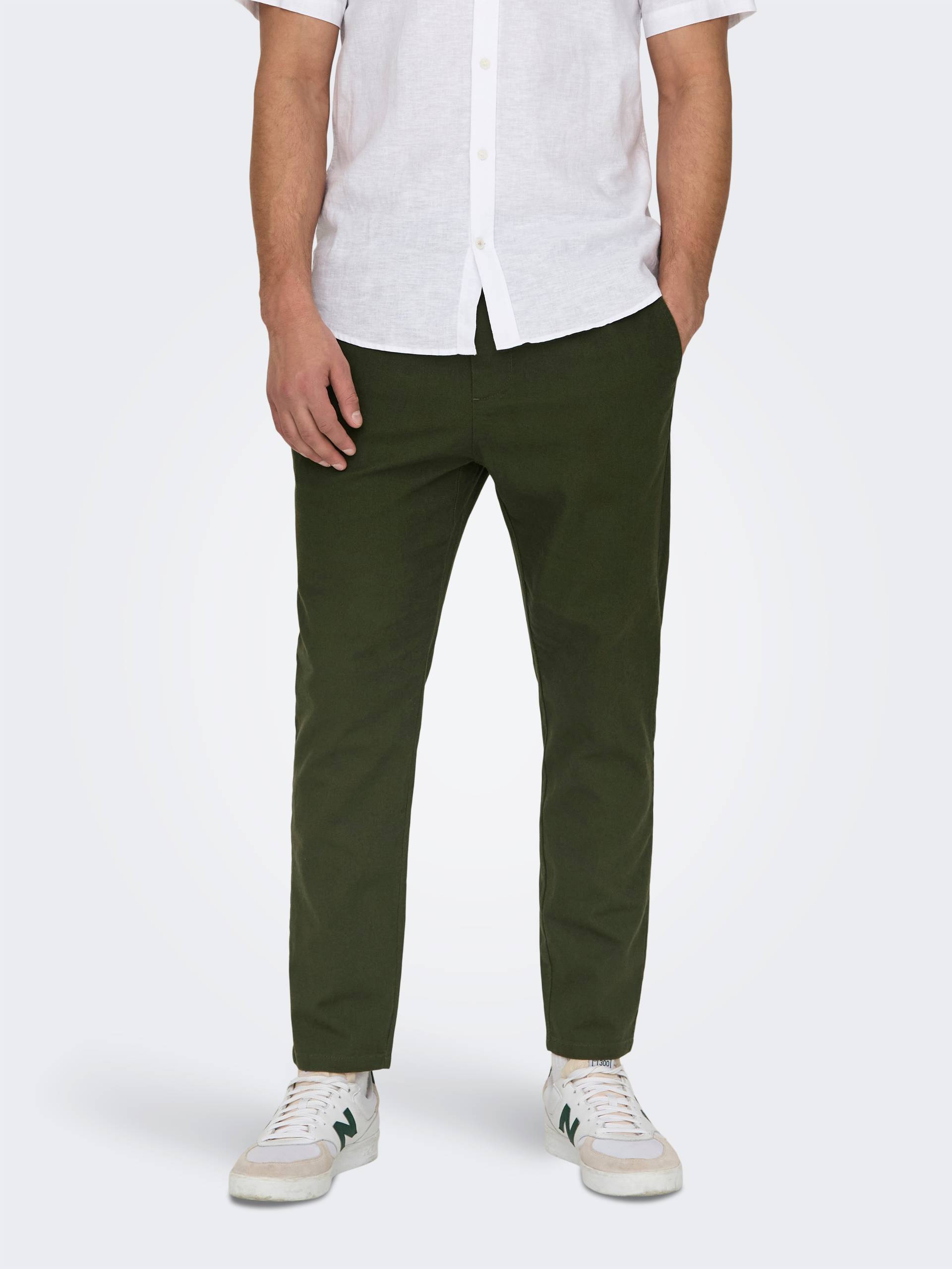 ONLY & SONS Stoffhose »ONSLINUS CROP 0007 COT LIN PNT NOOS«, mit Leinen ONLY & SONS Stoffhose »ONSLINUS CROP 0007 COT LIN PNT NOOS«, mit Leinen von ONLY & SONS