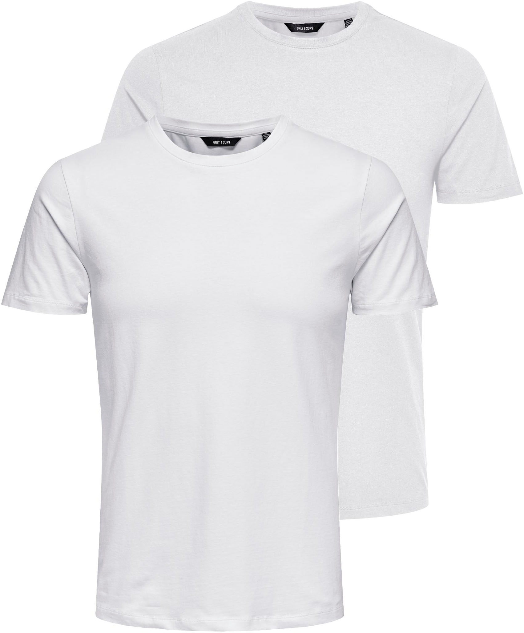 ONLY & SONS T-Shirt »BASIC LIFE SLIM O-NECK 2-PACK«, (Packung, 2 tlg., 2er-Pack) von ONLY & SONS