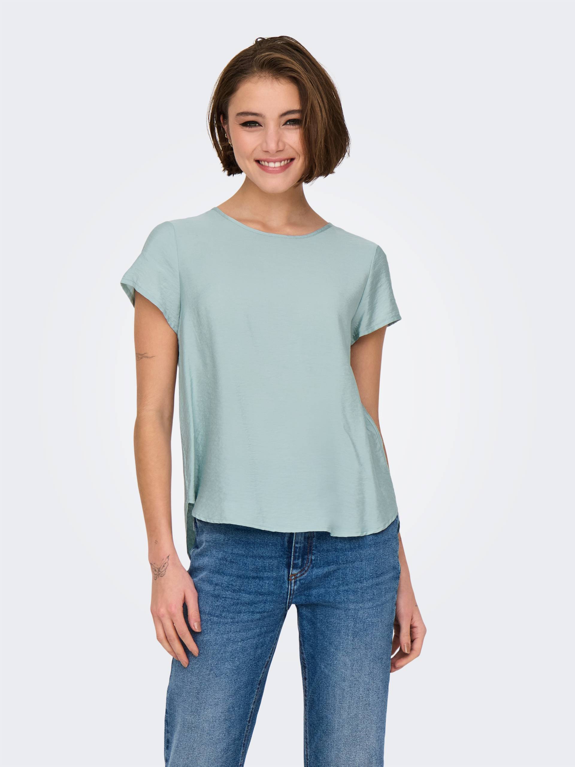 ONLY Blusenshirt »ONLAYA LIFE S/S O-NECK TOP NOOS PTM« von ONLY