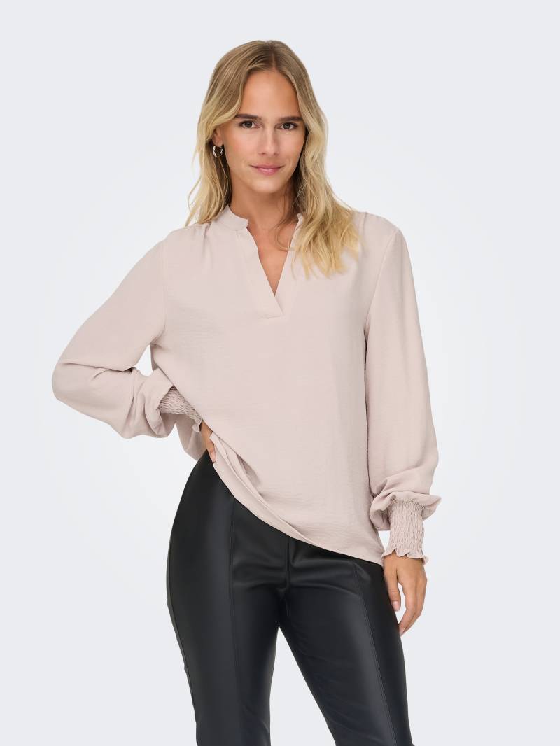 ONLY Blusenshirt »ONLMETTE V-NECK LS SMOCK TOP NOOS WVN« von ONLY