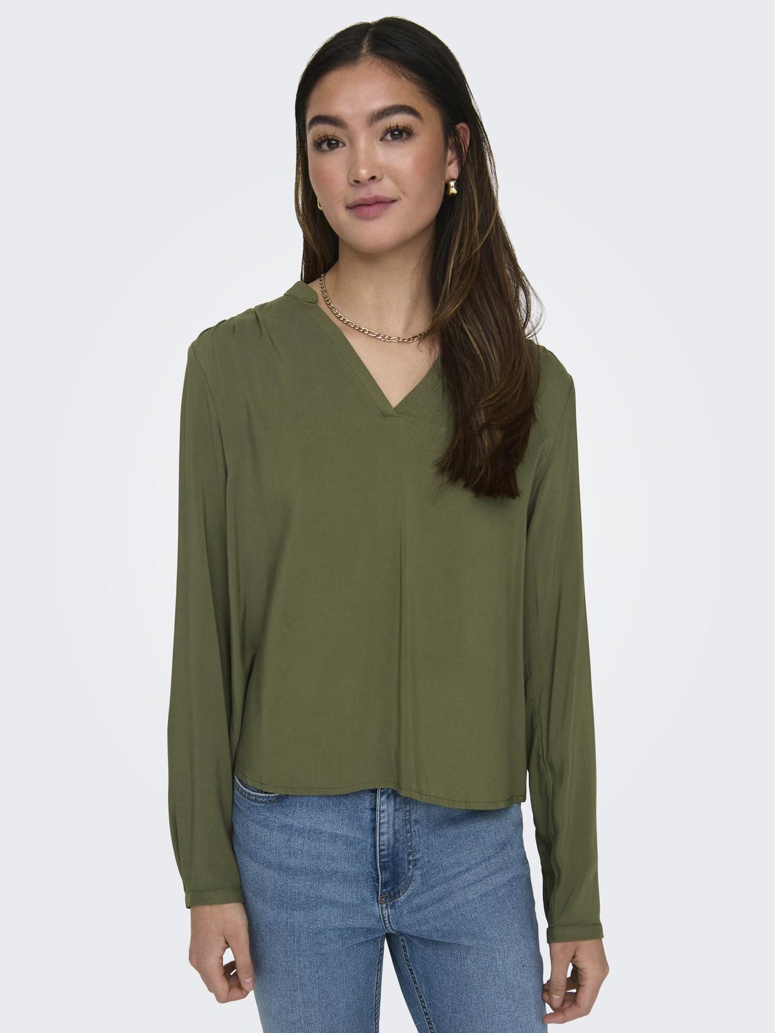 ONLY Blusenshirt »ONLNOVA LIFE VIS L/S JOSIE TOP SOLID« ONLY Blusenshirt »ONLNOVA LIFE VIS L/S JOSIE TOP SOLID« von ONLY