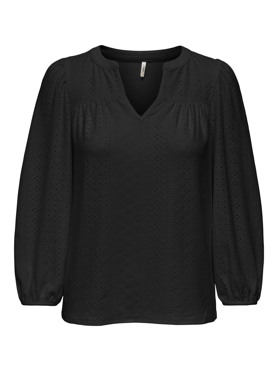 ONLY Blusenshirt »ONLSANDRA 3/4 SPLIT TOP JRS« von ONLY