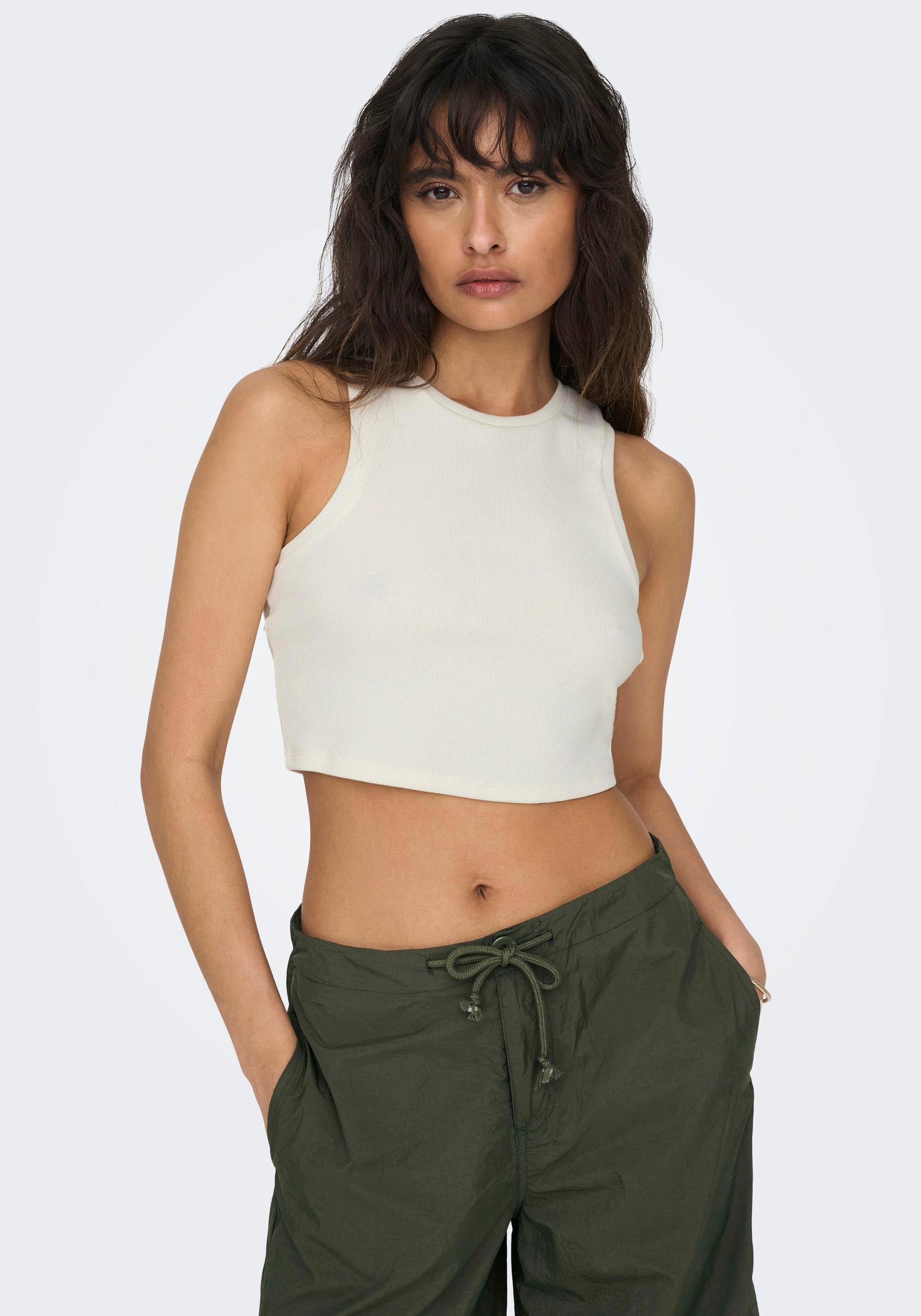 ONLY Crop-Top »ONLVILMA S/L CROPPED TANK TOP JRS NOOS« von ONLY