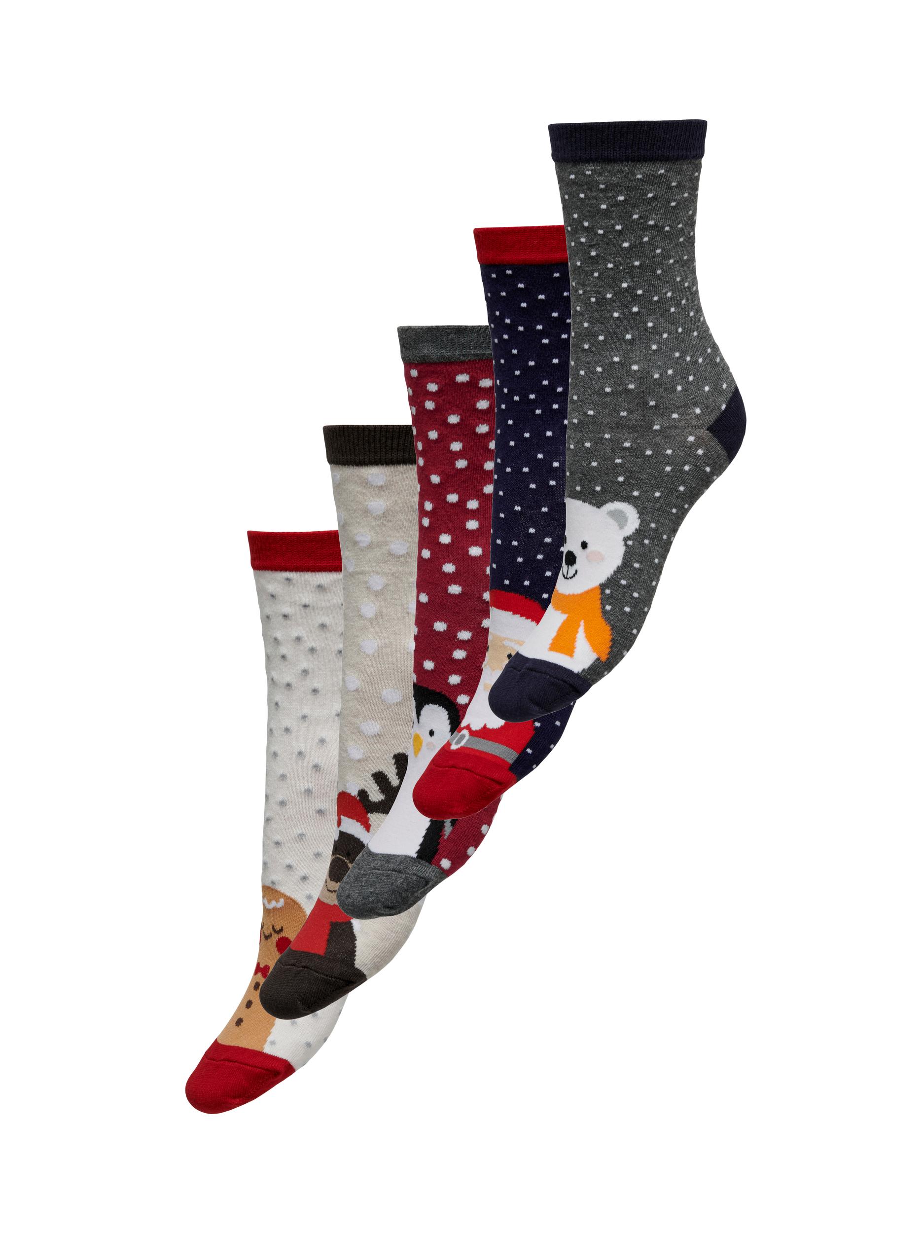 ONLY Freizeitsocken »ONLCHRISTMAS 5-PACK SOCKS IN A BOX«, (5 Paar) von ONLY