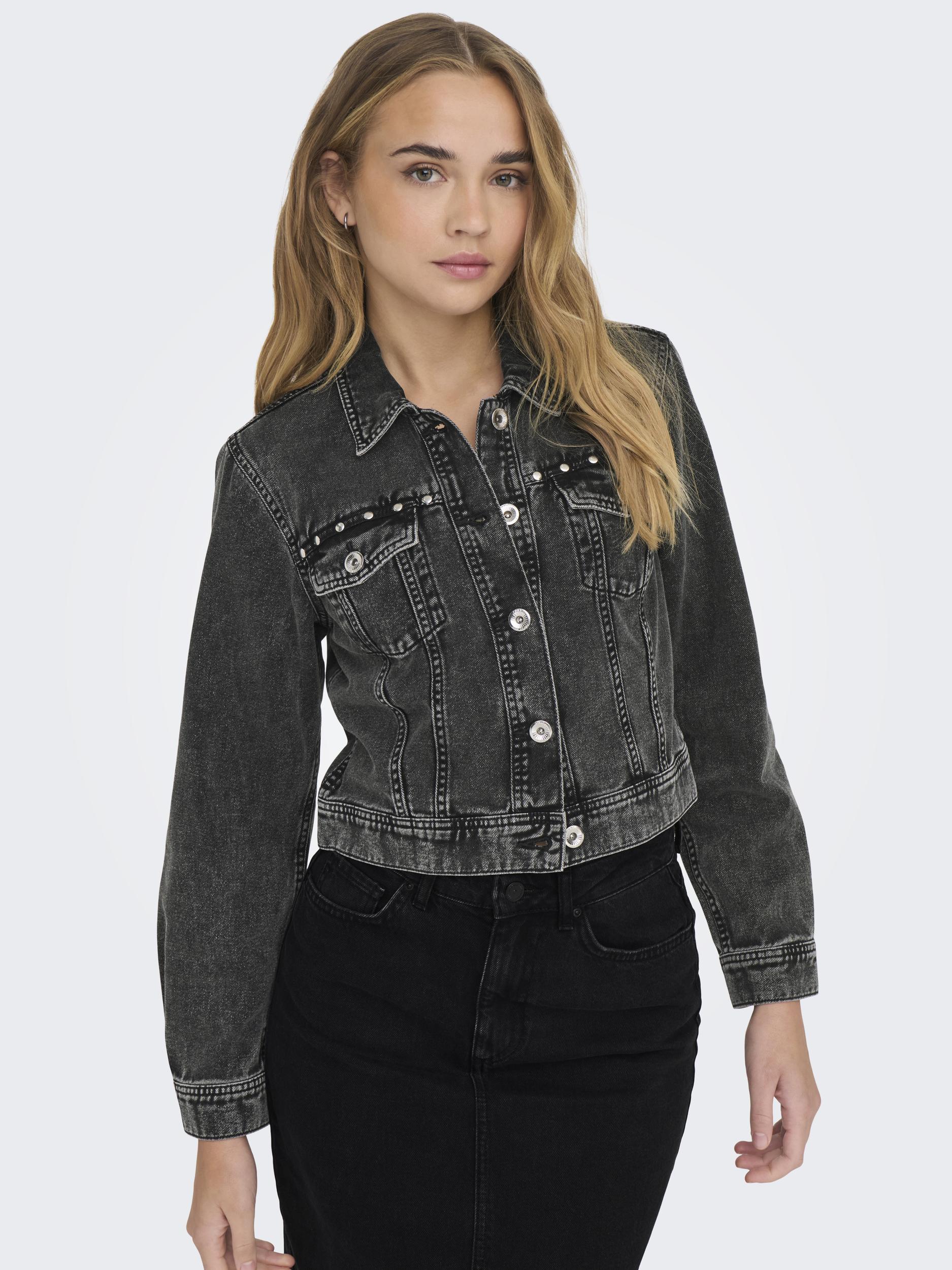 ONLY Jeansjacke »ONLLEANA STUD JACKET OTW« von ONLY