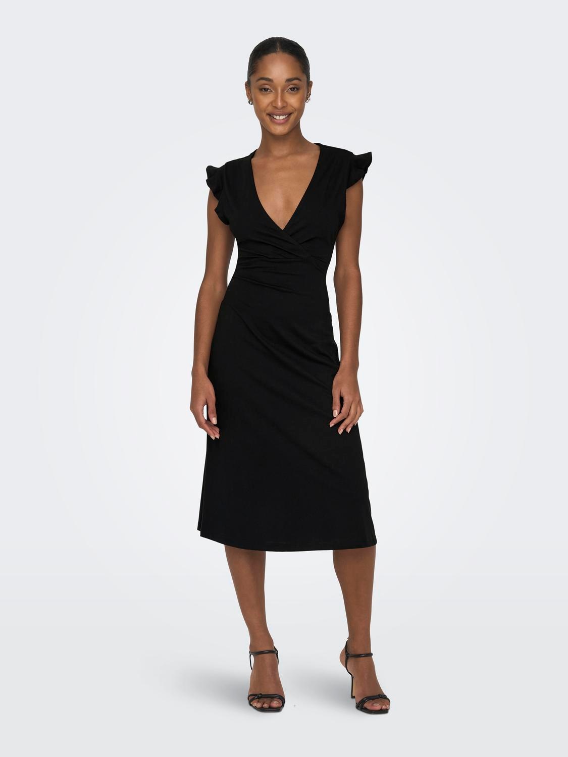 ONLY Jerseykleid »ONLMAY S/L WRAP MIDI DRESS« von ONLY