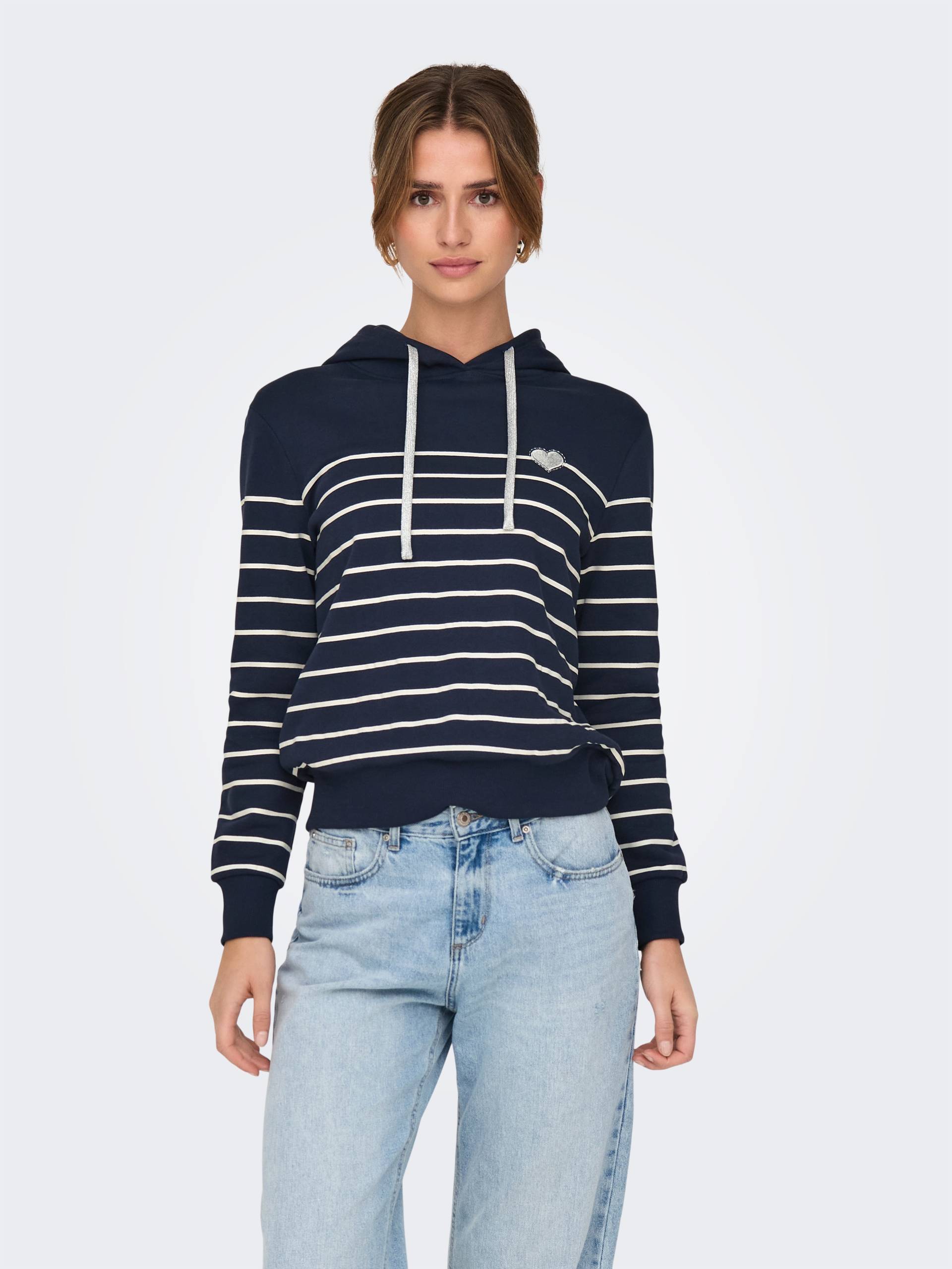 ONLY Kapuzensweatshirt »ONLADELLE L/S STRIPE HOOD SWT« ONLY Kapuzensweatshirt »ONLADELLE L/S STRIPE HOOD SWT« von ONLY