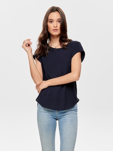 ONLY Kurzarmbluse »ONLVIC S/S SOLID TOP NOOS PTM« von ONLY