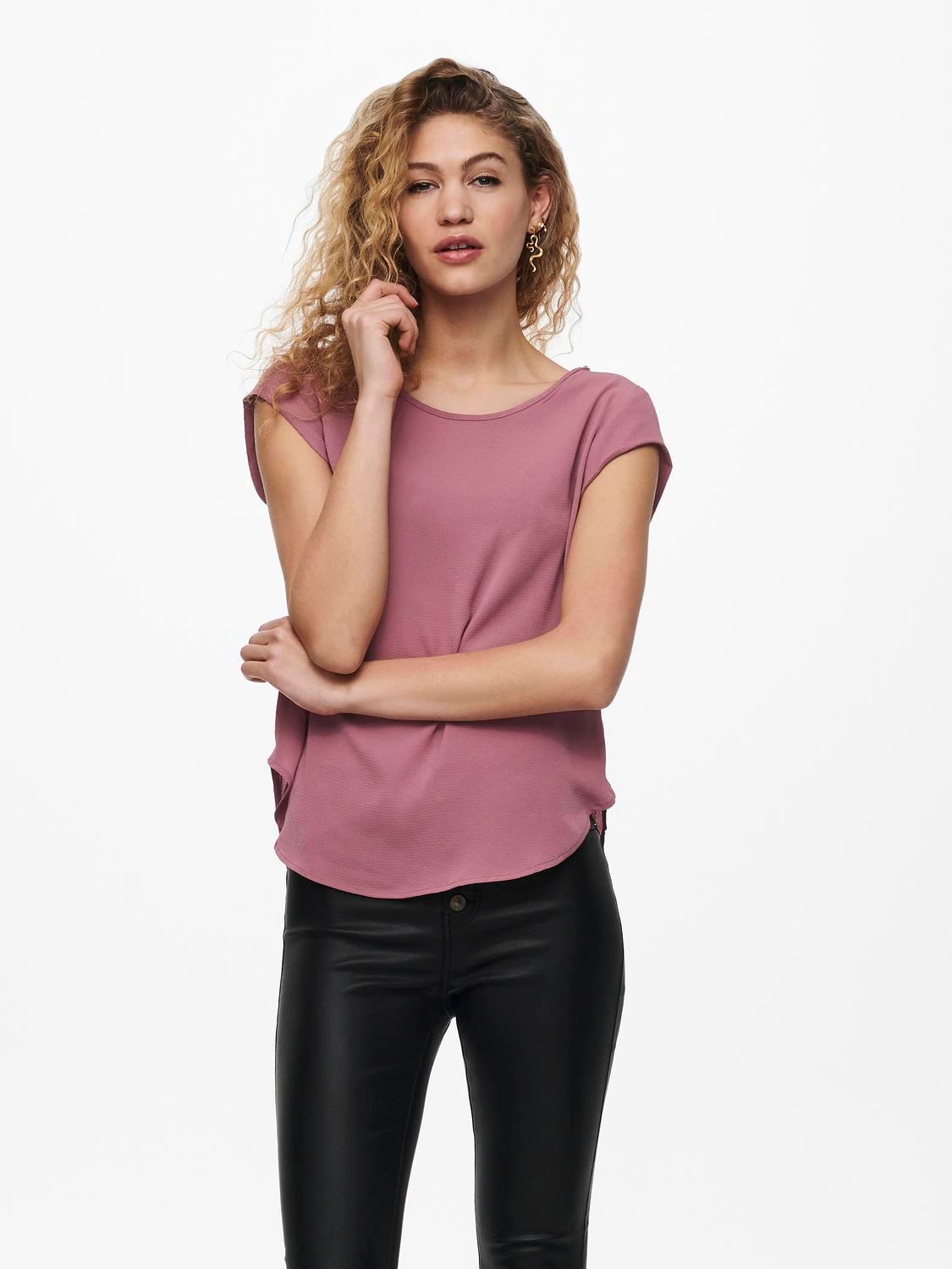 ONLY Kurzarmbluse »ONLVIC S/S SOLID TOP NOOS PTM« von ONLY