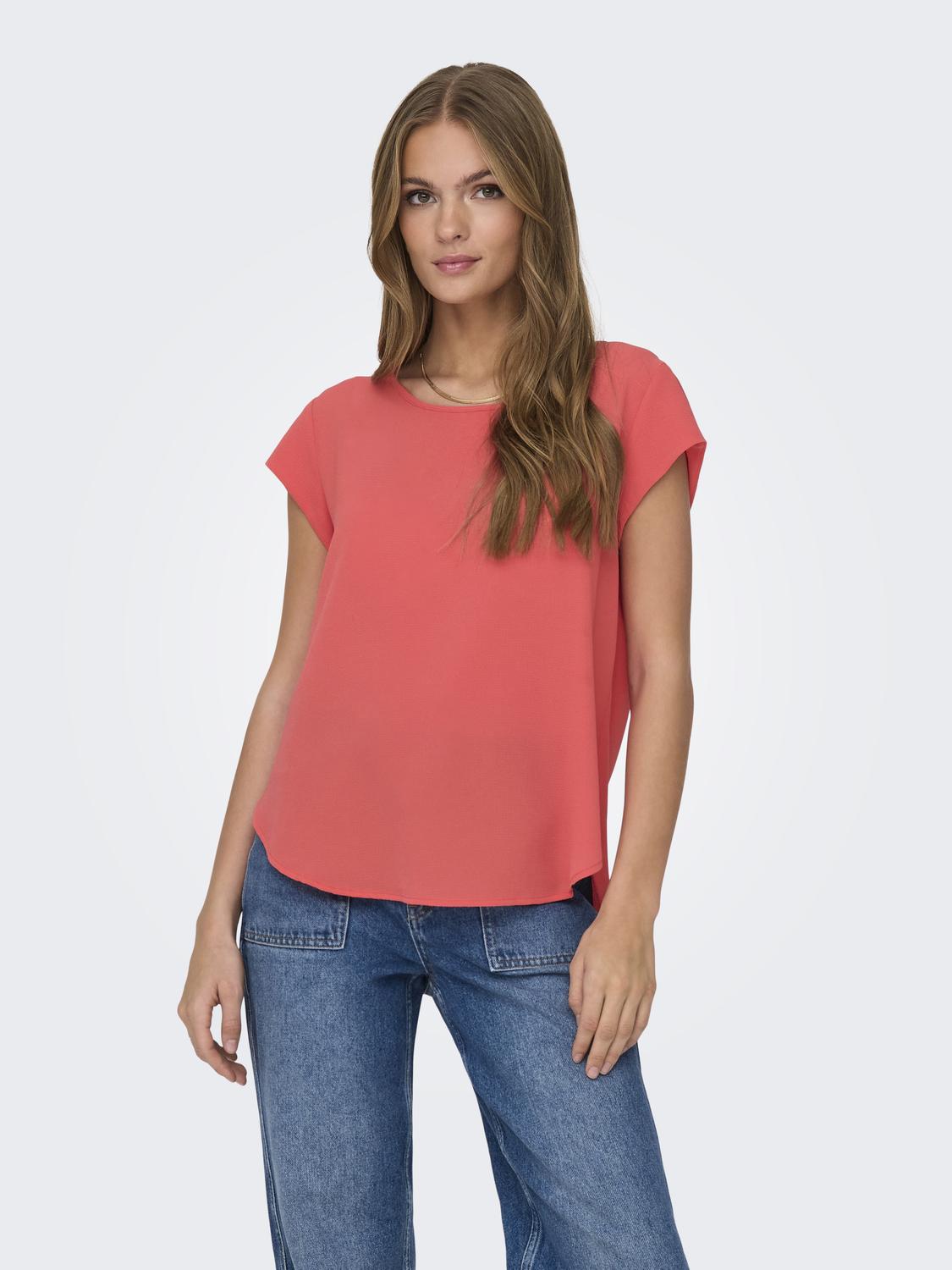 ONLY Kurzarmbluse »ONLVIC S/S SOLID TOP NOOS PTM« von ONLY