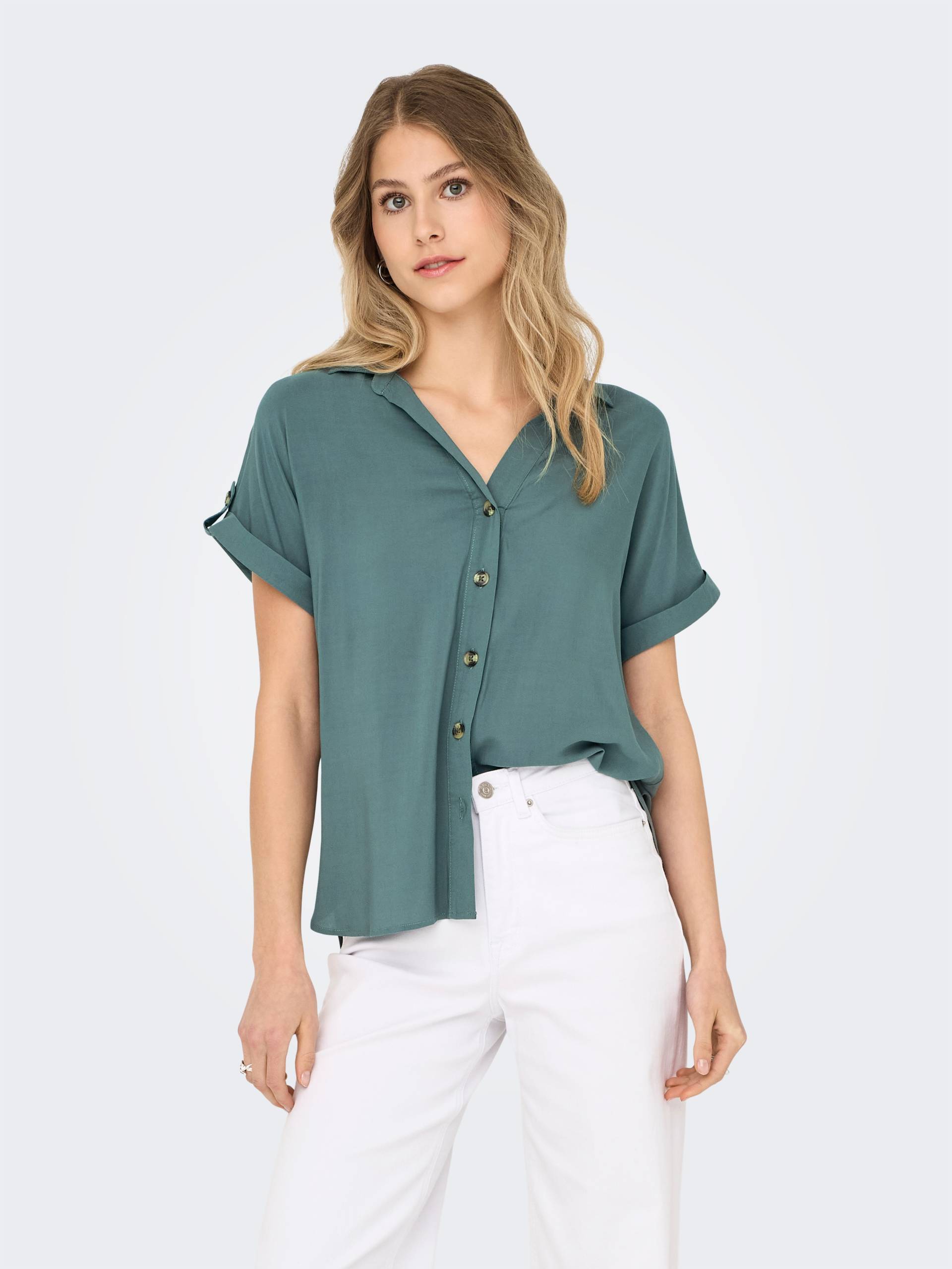 ONLY Kurzarmbluse »ONLYASMIN SHIRT S/S WVN NOOS« von ONLY