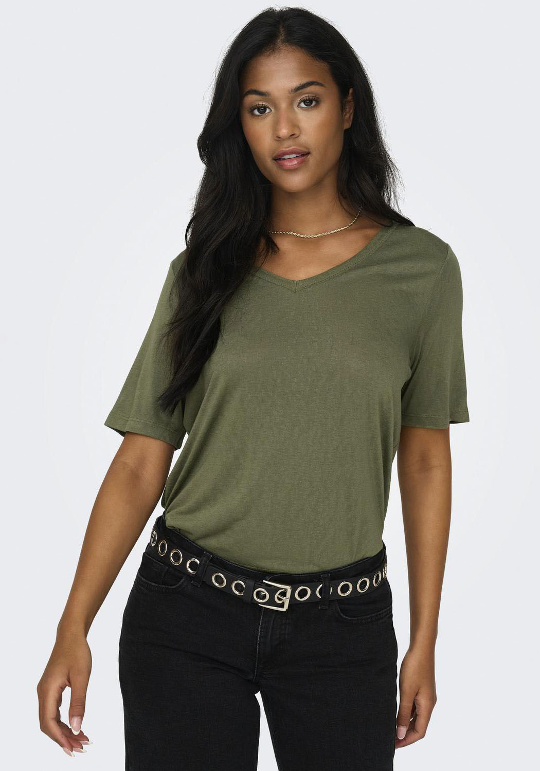 ONLY Kurzarmshirt »ONLELISE S/S V-NECK TOP JRS NOOS« von ONLY