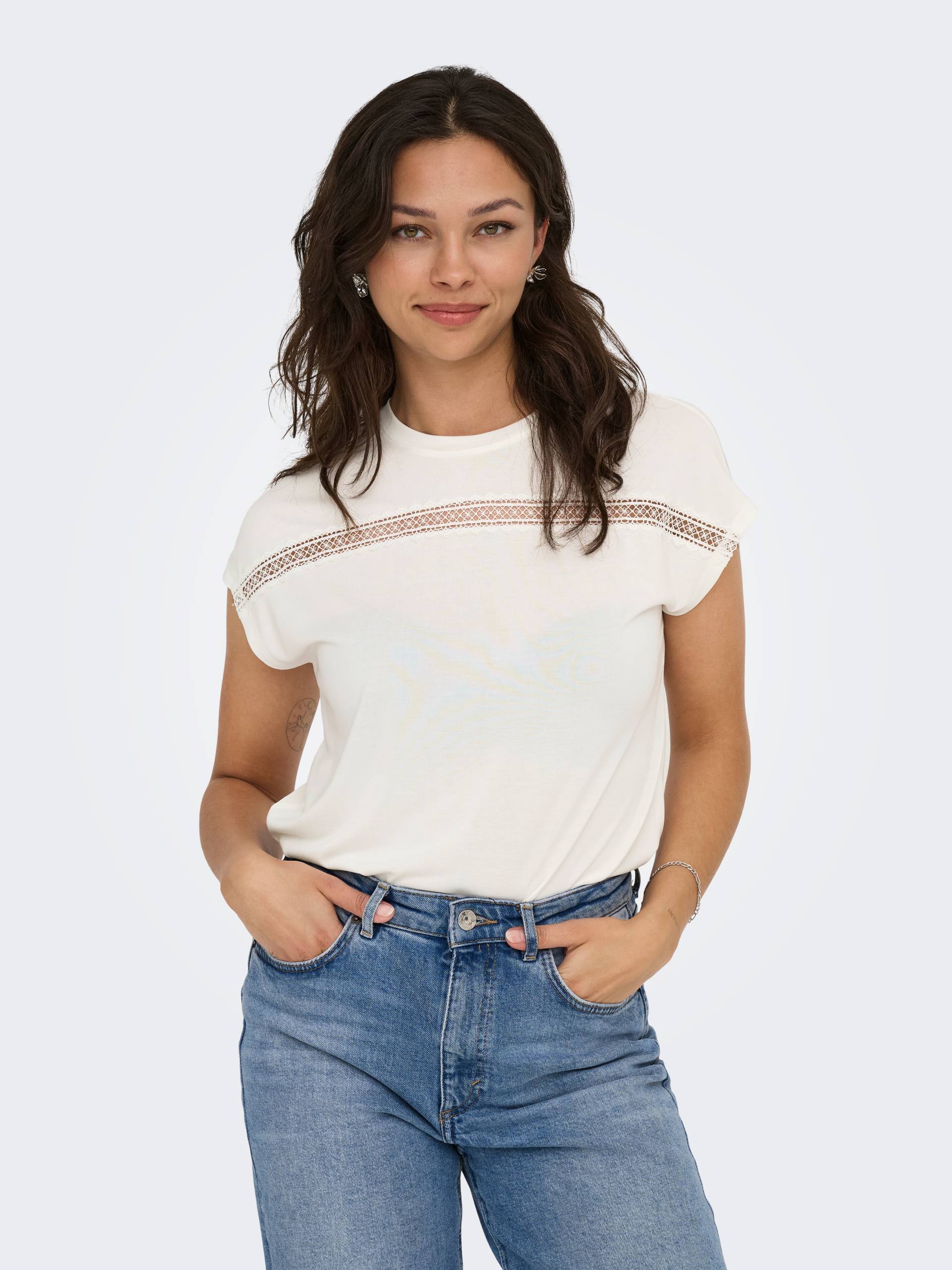 ONLY Kurzarmshirt »ONLFREE LIFE BATSLEEVE O-NECK MIX TOPJRS« von ONLY