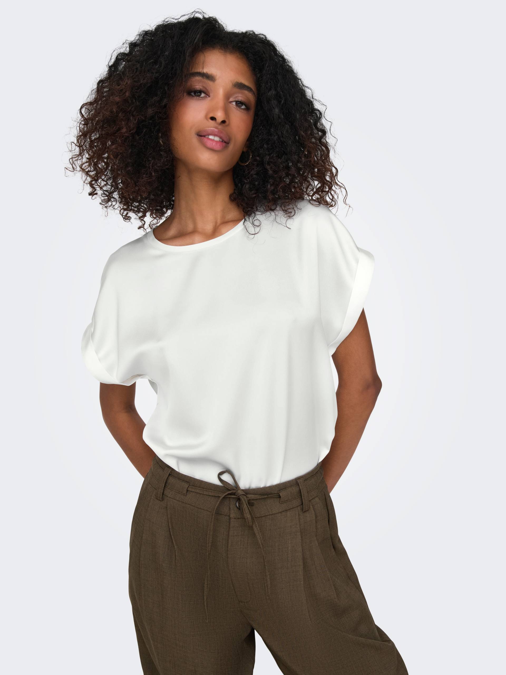 ONLY Kurzarmshirt »ONLLIEKE S/S SATIN MIX TOP WVN NOOS« ONLY Kurzarmshirt »ONLLIEKE S/S SATIN MIX TOP WVN NOOS« von ONLY