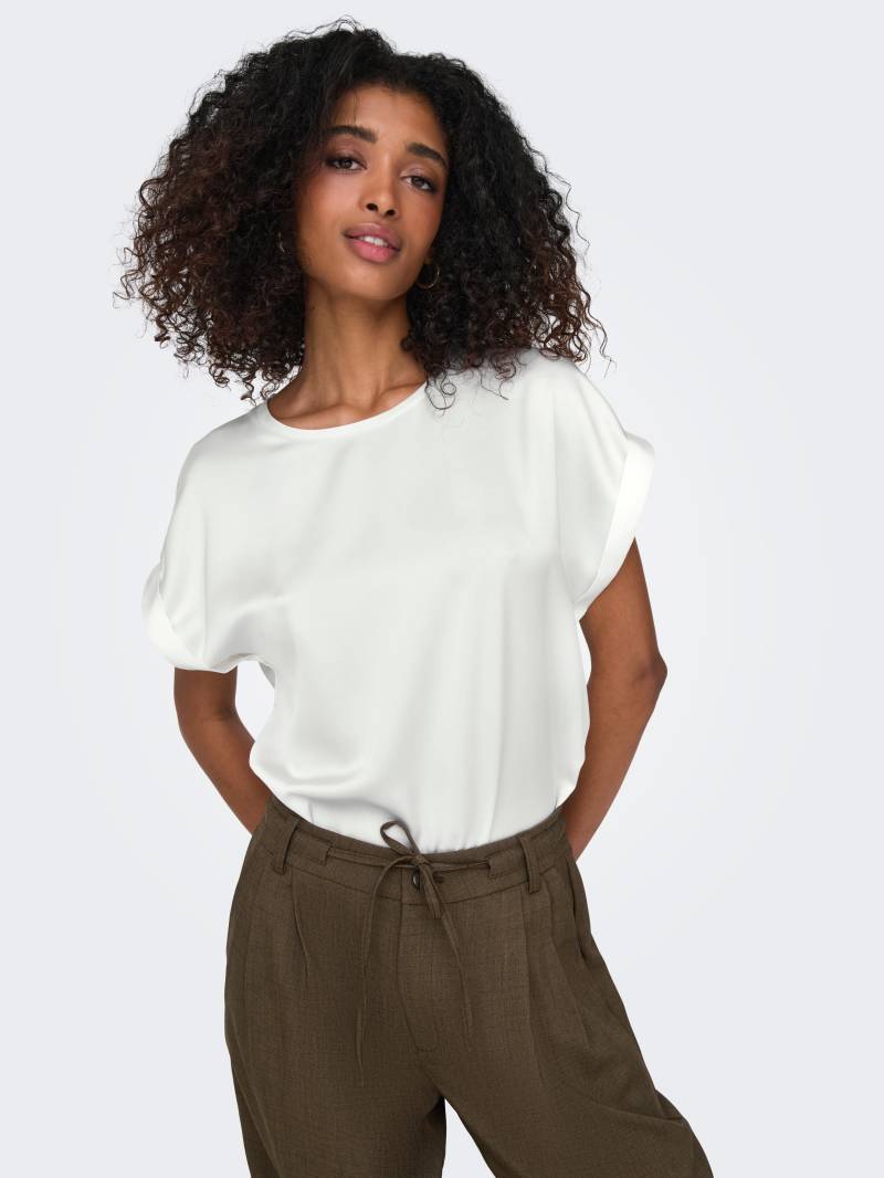 ONLY Kurzarmshirt »ONLLIEKE S/S SATIN MIX TOP WVN NOOS« von ONLY