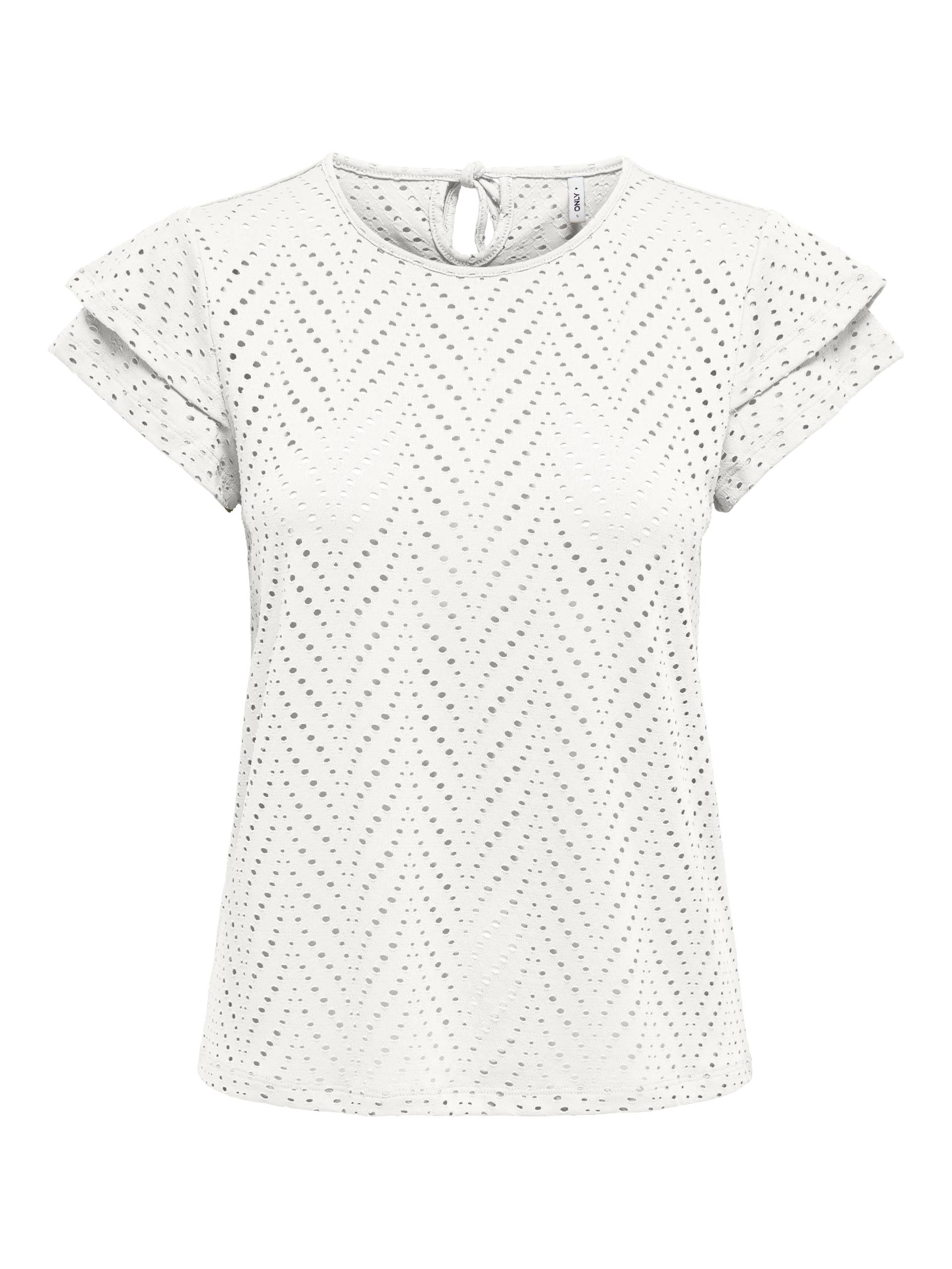 ONLY Kurzarmshirt »ONLSMILLA S/S O-NECK FRILL TOP JRS« von ONLY