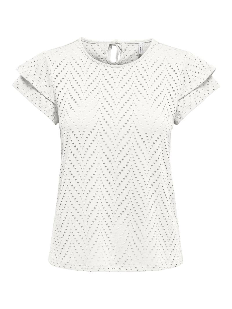 ONLY Kurzarmshirt »ONLSMILLA S/S O-NECK FRILL TOP JRS« von ONLY