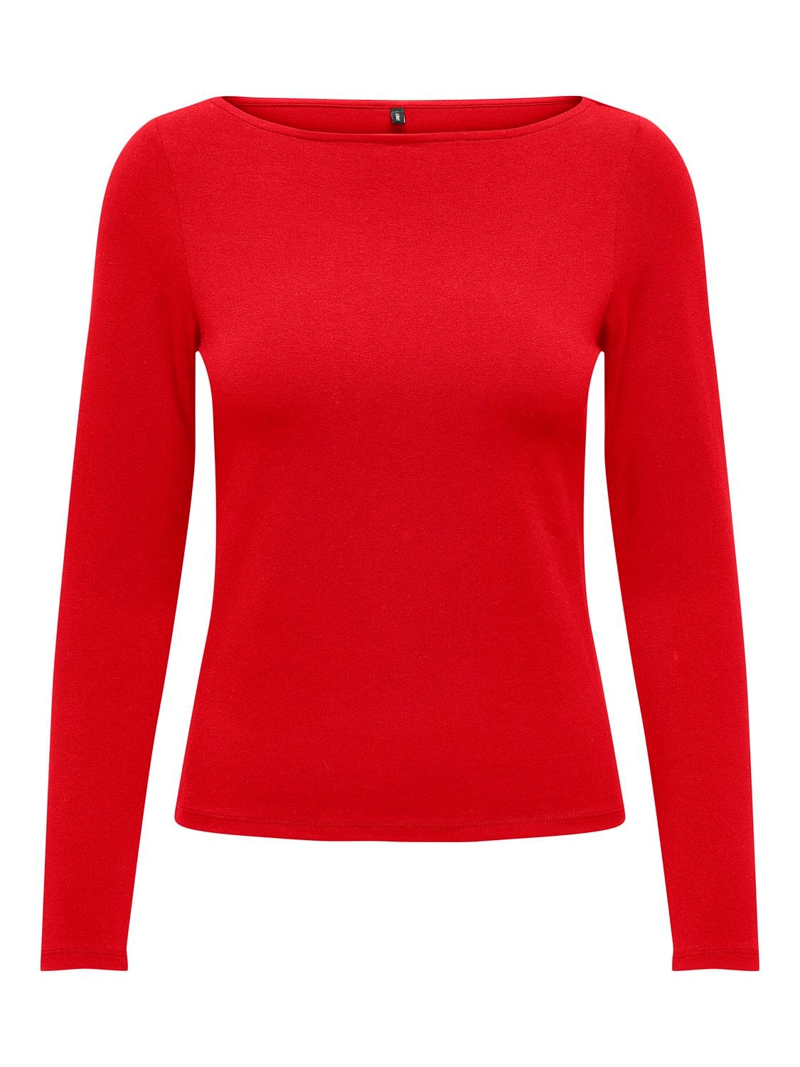 ONLY Langarmshirt »ONLLIVE LOVE LIFE LS BOATNECK JRS NOOS« von ONLY