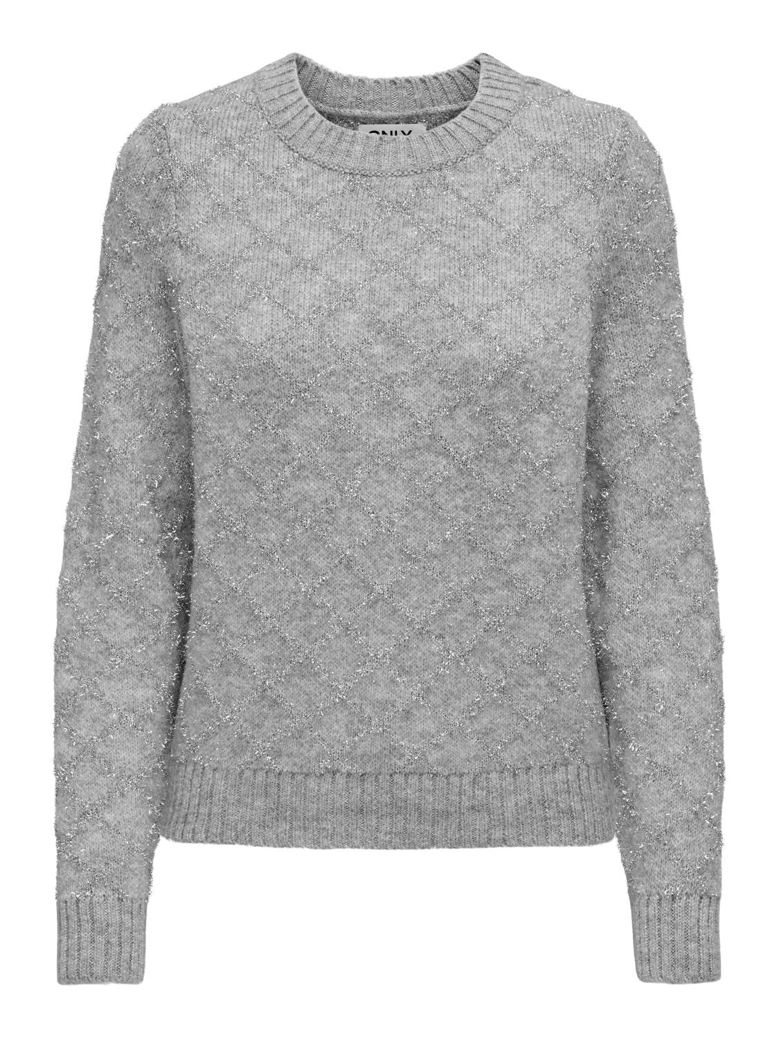 ONLY Rundhalspullover »ONLALBA L/S GLITTER O-NECK CC KNT« von ONLY