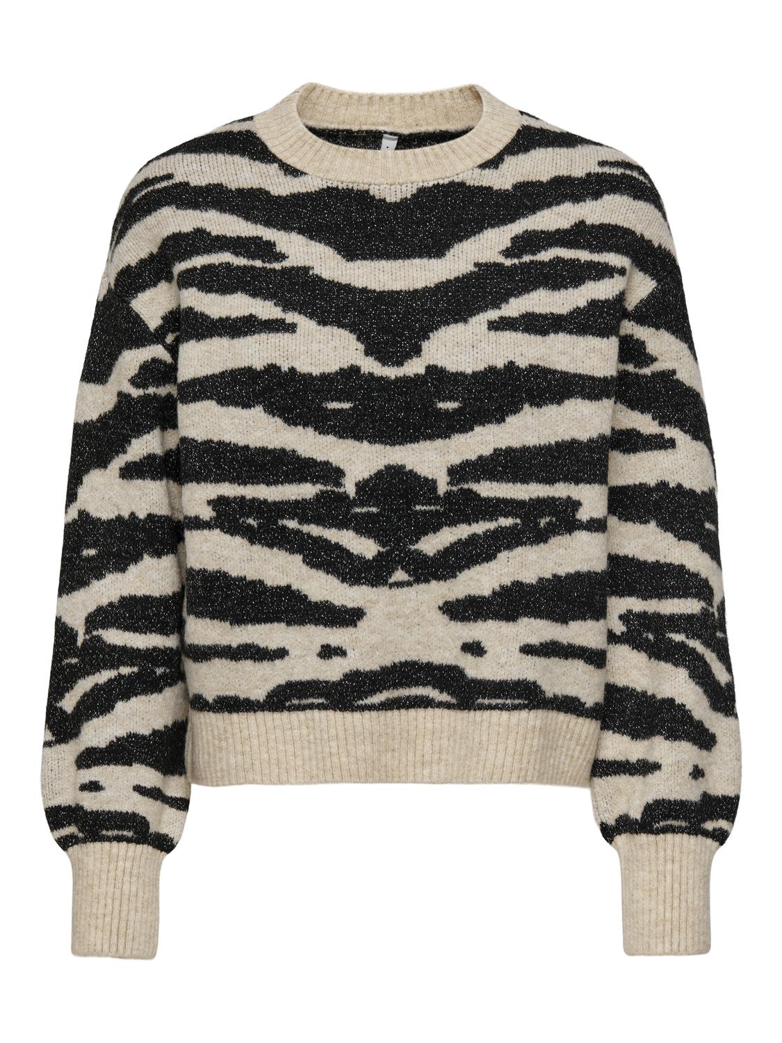 ONLY Rundhalspullover »ONLAMBER LS JQ O-NECK GLITTER KNT« von ONLY
