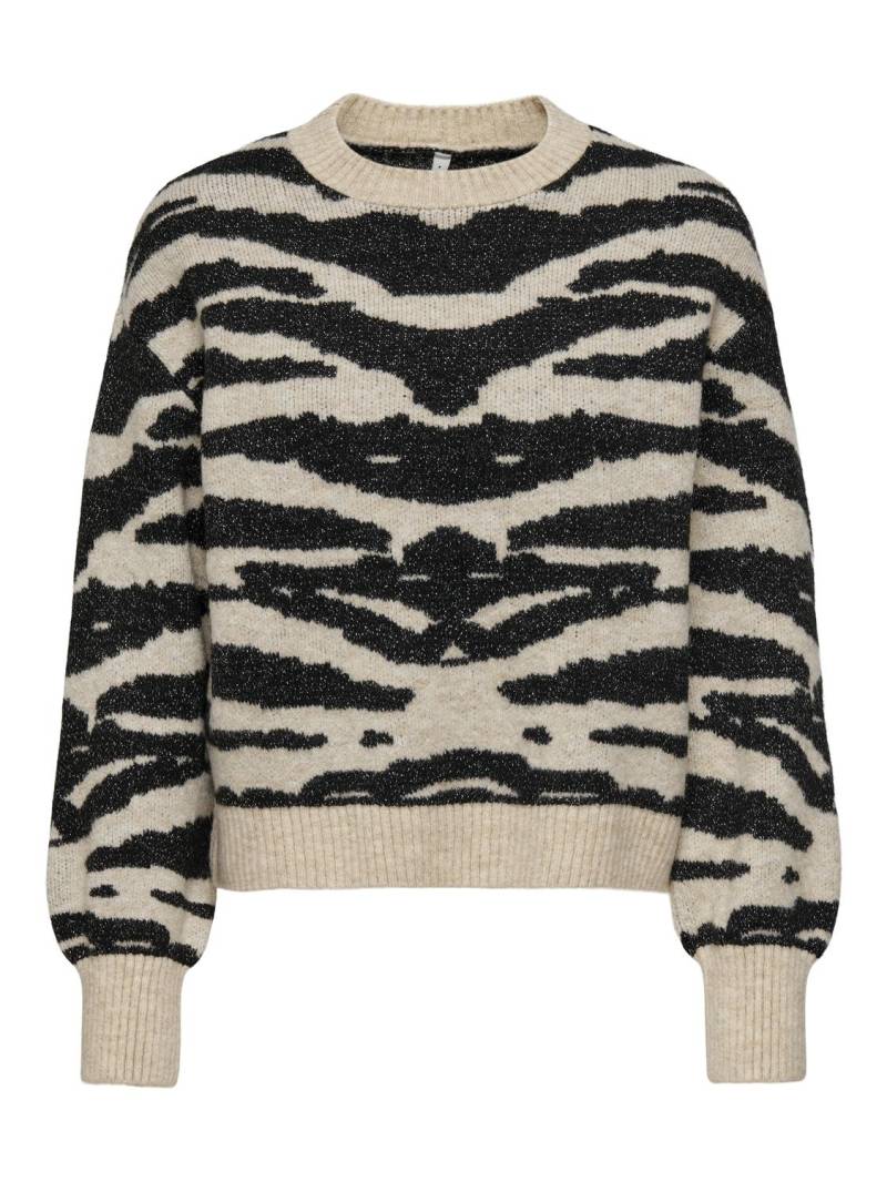 ONLY Rundhalspullover »ONLAMBER LS JQ O-NECK GLITTER KNT« von ONLY