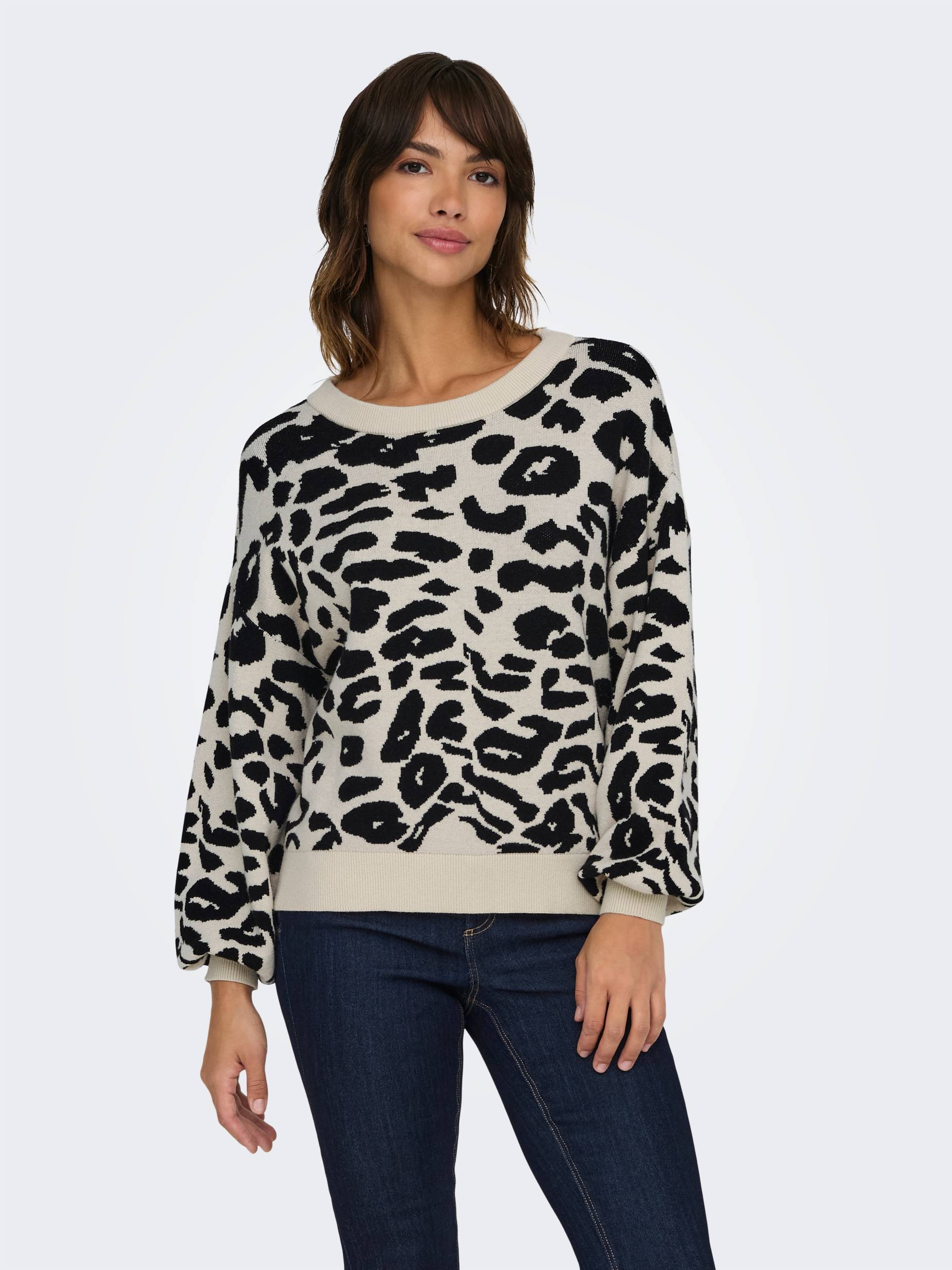 ONLY Rundhalspullover »ONLLIMA LIFE LS JQ O-NECK KNT«, mit Jaquard Strickmuster von ONLY