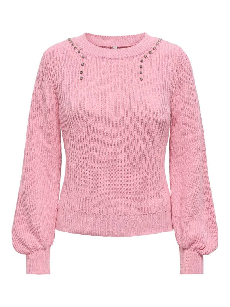 ONLY Rundhalspullover »ONLTAYLOR LIFE LS O-NECK BLING KNT« von ONLY
