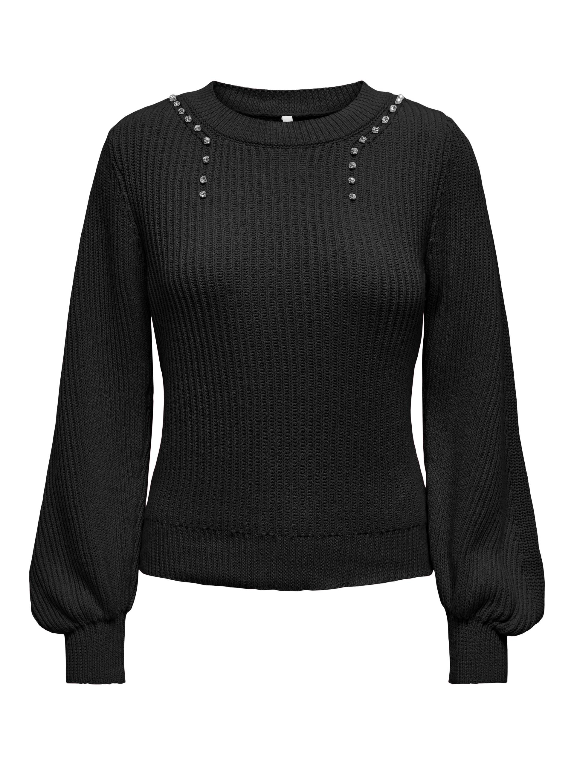 ONLY Rundhalspullover »ONLTAYLOR LIFE LS O-NECK BLING KNT« von ONLY