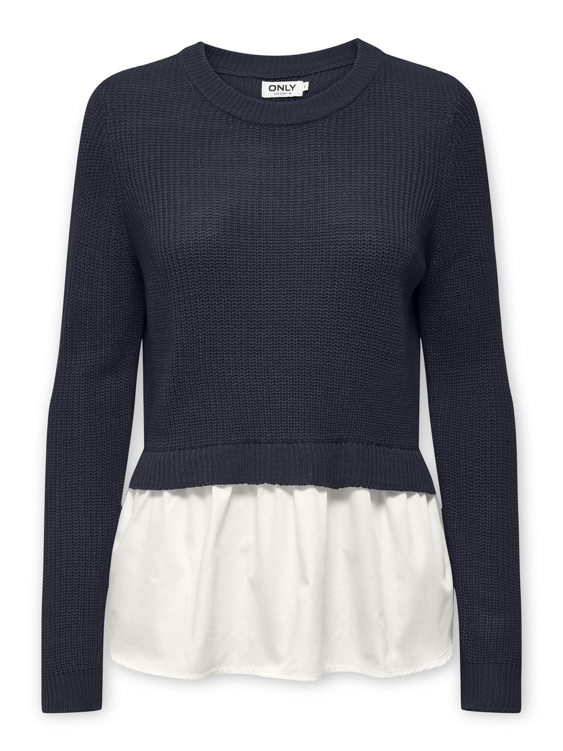 ONLY Rundhalspullover »ONLVIVIANA LS MIX O-NECK CC KNT« von ONLY