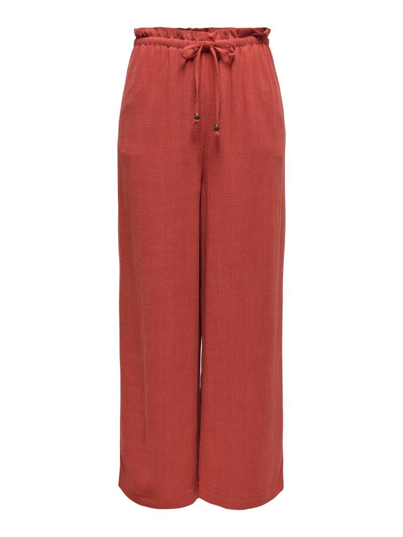 ONLY Schlupfhose »ONLSOLVI MW LINEN BL PB CULOTTE CC PNT«, mit Leinen von ONLY