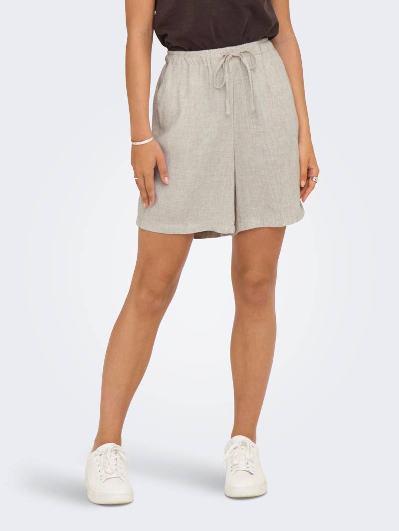 ONLY Shorts »ONLSIESTA MW PULL-UP LINEN BL SHORTS OS«, mit Leinen von ONLY
