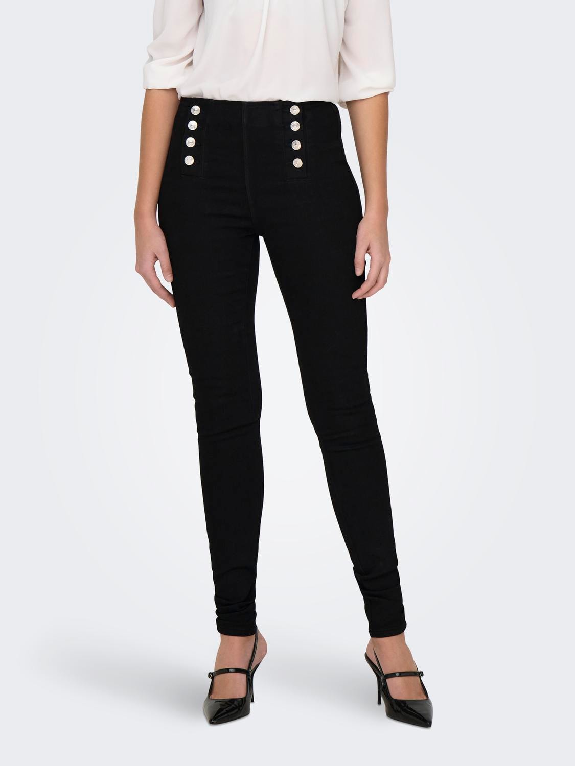 ONLY Skinny-fit-Jeans »ONLDAISY HW BUTTON SKINNY DNM« ONLY Skinny-fit-Jeans »ONLDAISY HW BUTTON SKINNY DNM« von ONLY