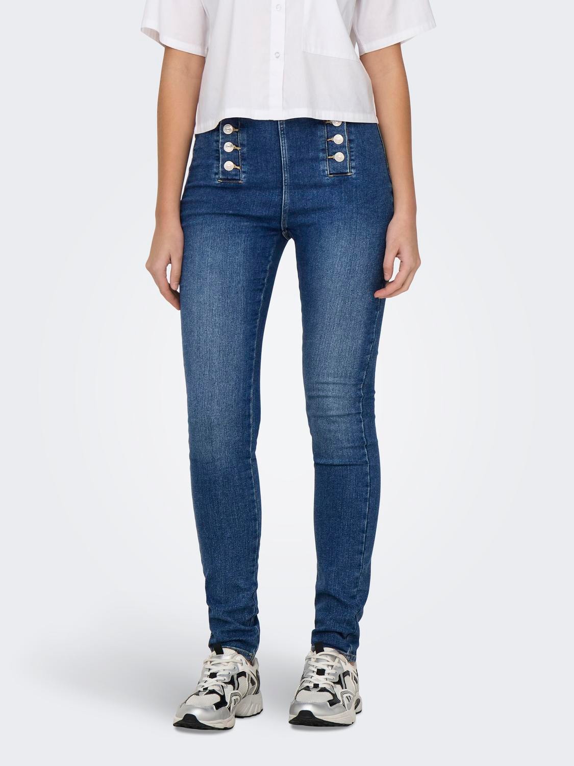 ONLY Skinny-fit-Jeans »ONLDAISY HW BUTTON SKINNY DNM« von ONLY