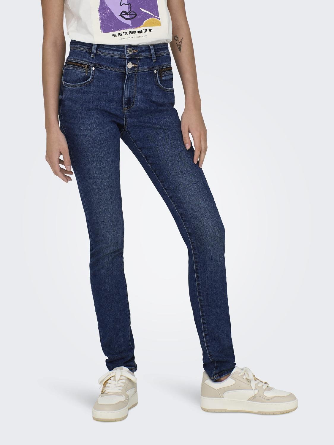 ONLY Skinny-fit-Jeans »ONLDAISY HW DB YOKE ZIP SKINNY DNM PIM« von ONLY