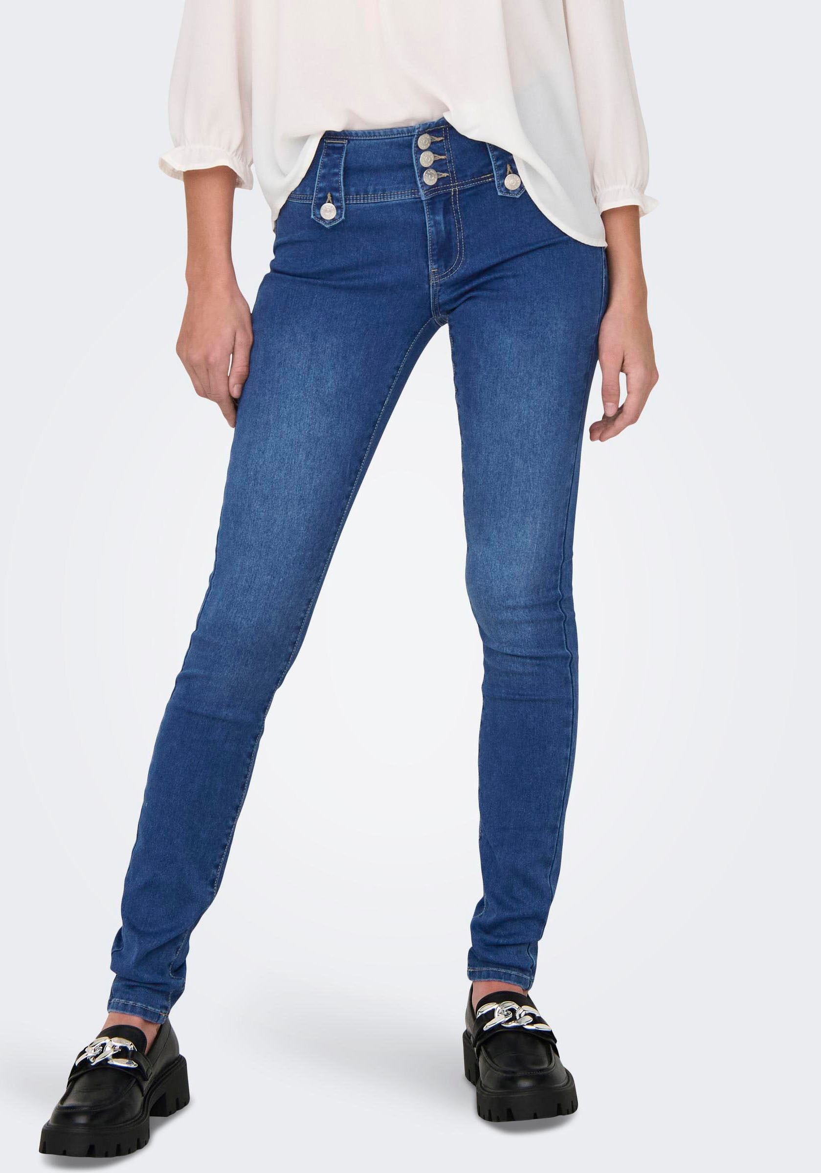 ONLY Skinny-fit-Jeans »ONLROYAL REG SK VIS BUT DET DNM PIM« von ONLY