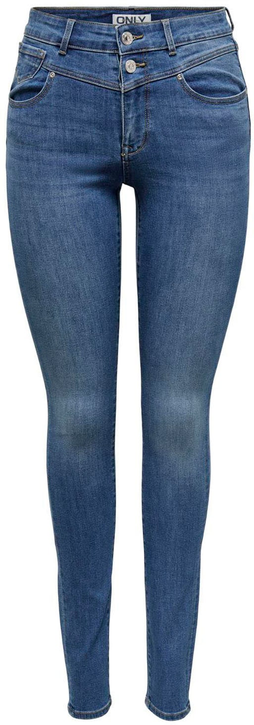 ONLY Skinny-fit-Jeans »ONLWAUW HW DOU BUT CUT SKINNY DNM EXT« von ONLY