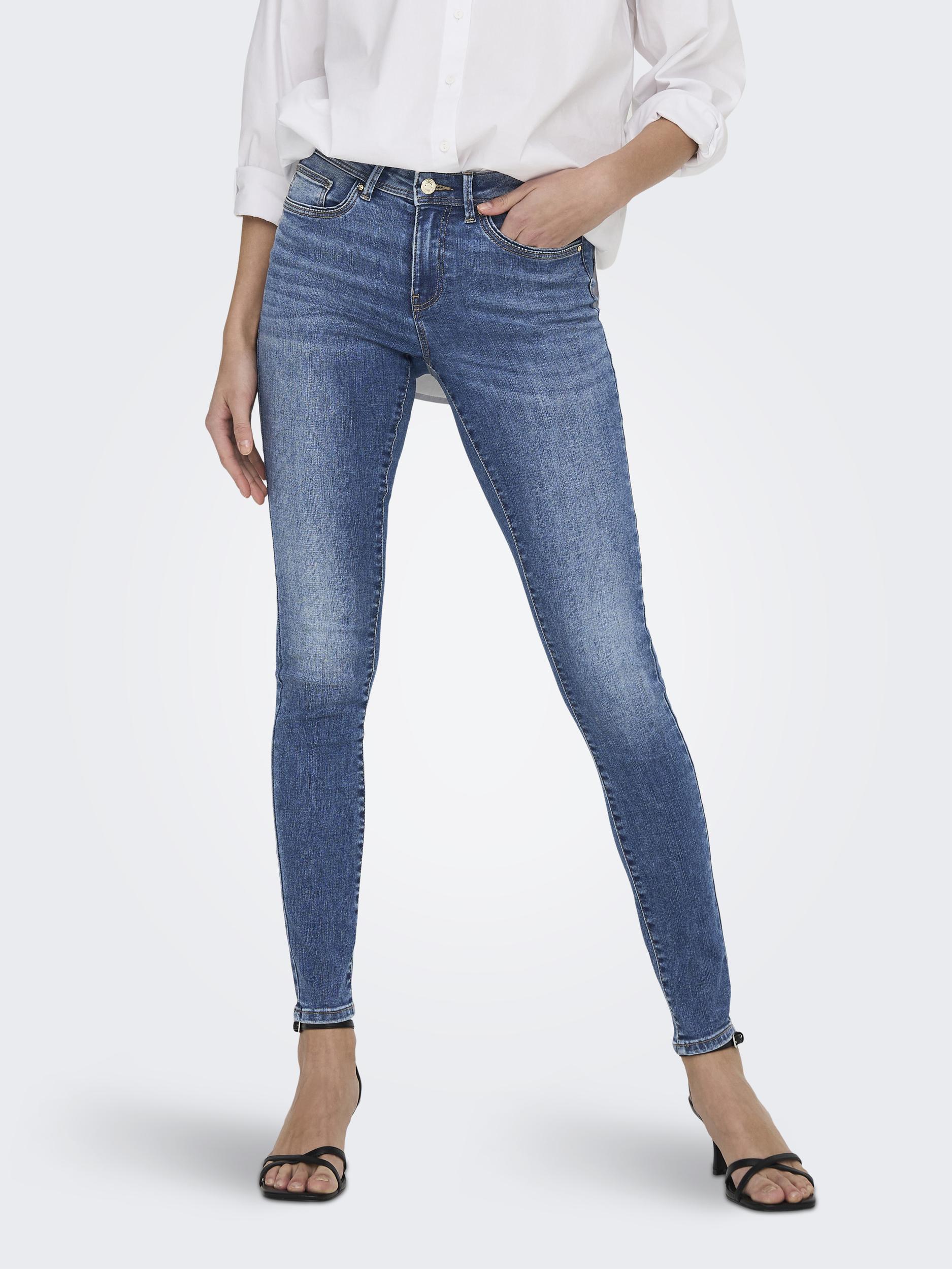 ONLY Skinny-fit-Jeans »ONLWAUW MID SKINNY DNM BJ370 NOOS« von ONLY