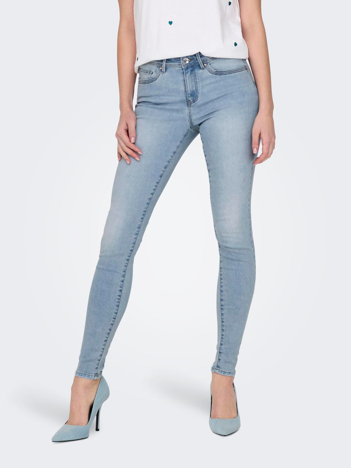 ONLY Skinny-fit-Jeans »ONLWAUW MID SKINNY DNM BJ639 NOOS« von ONLY