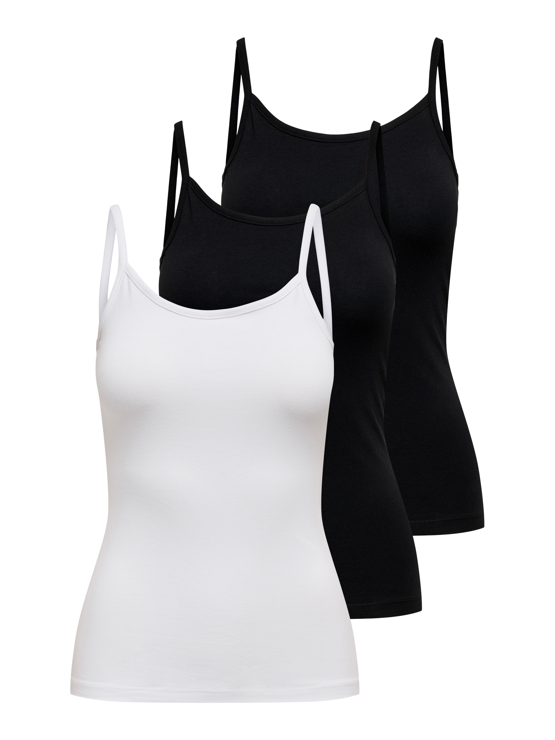 ONLY Spaghettitop »ONLLOVE STRAP SINGLET 3 PACK CS JRS«, (Packung, 3 tlg., 3er-Pack) von ONLY